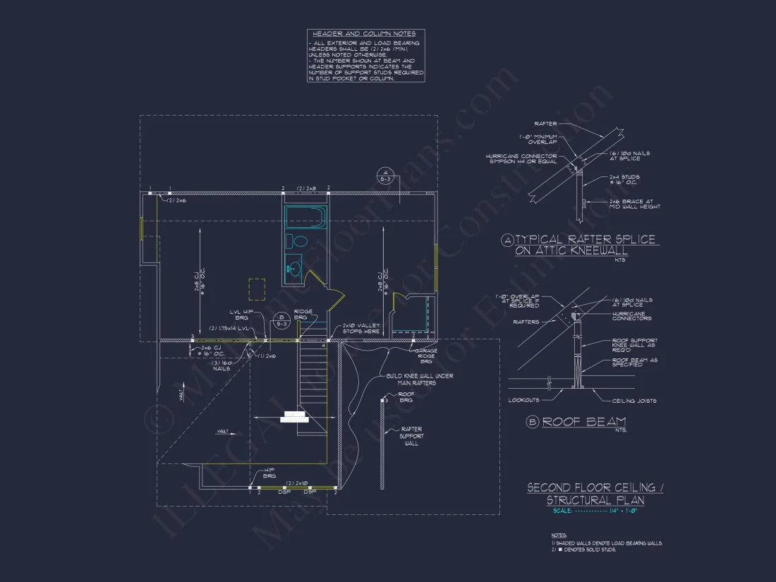 Craftsman house Plan with Open Floor Plan and CAD Designs