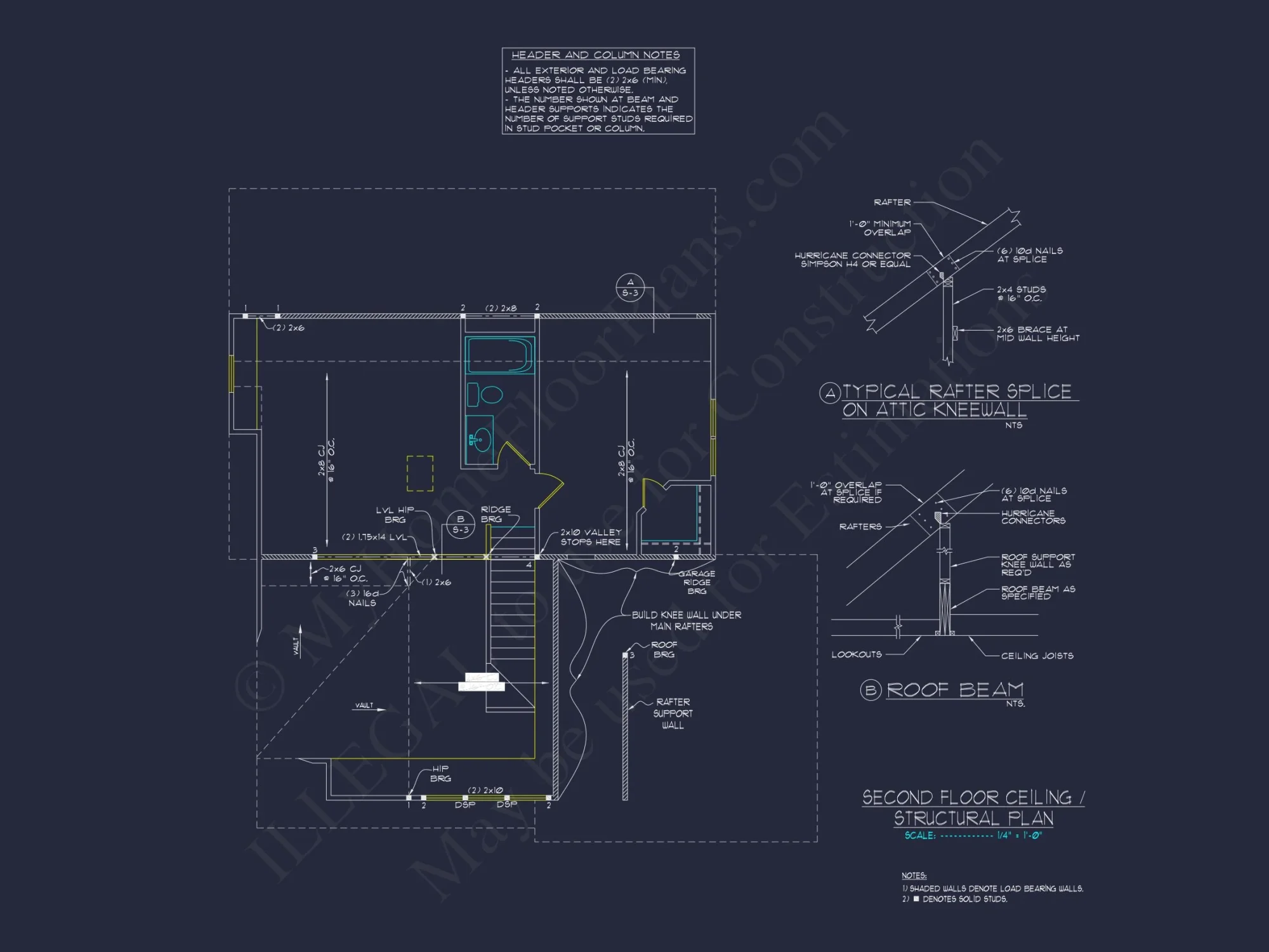 Craftsman house Plan with Open Floor Plan and CAD Designs