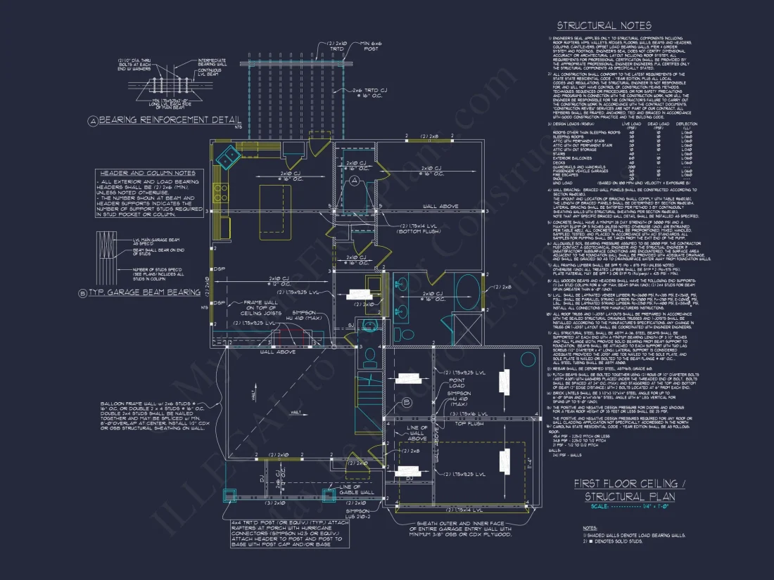 Craftsman house Plan with Open Floor Plan and CAD Designs