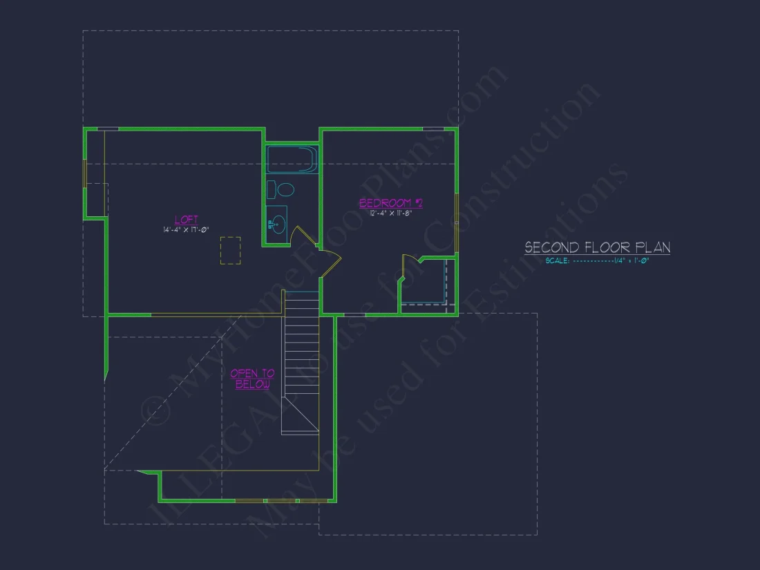 Craftsman house Plan with Open Floor Plan and CAD Designs