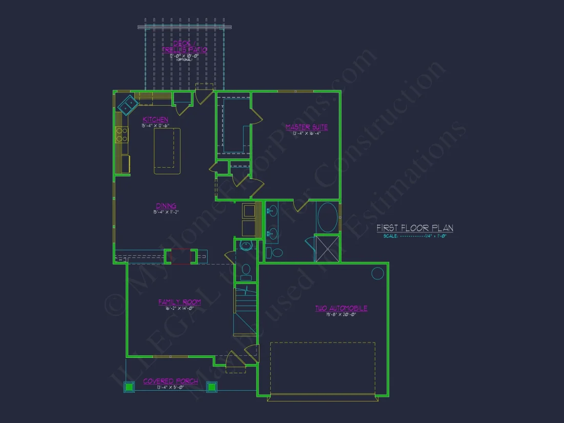Craftsman house Plan with Open Floor Plan and CAD Designs