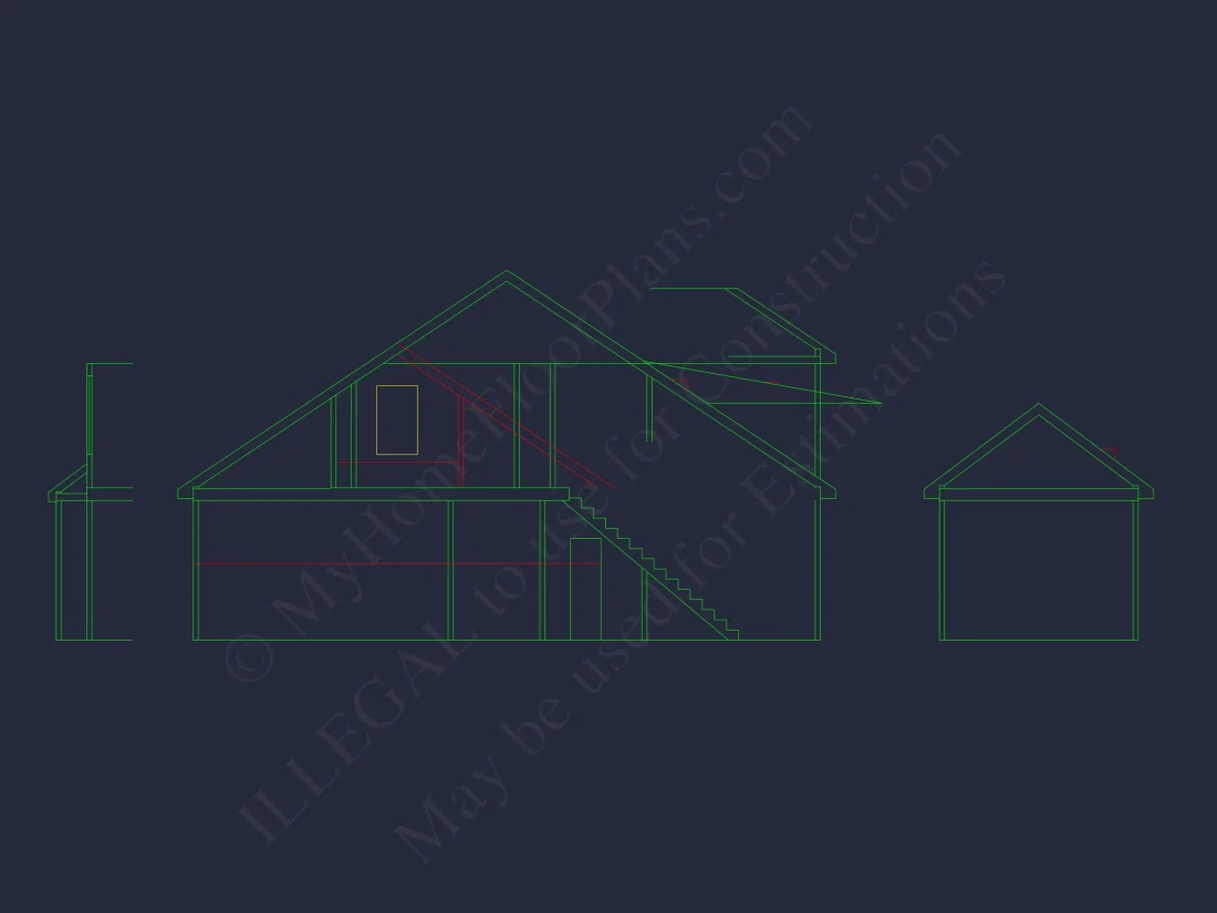 Craftsman house Plan with Open Floor Plan and CAD Designs