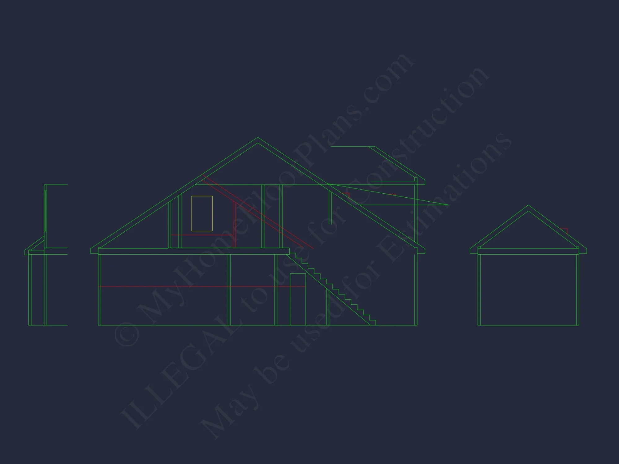 Craftsman house Plan with Open Floor Plan and CAD Designs