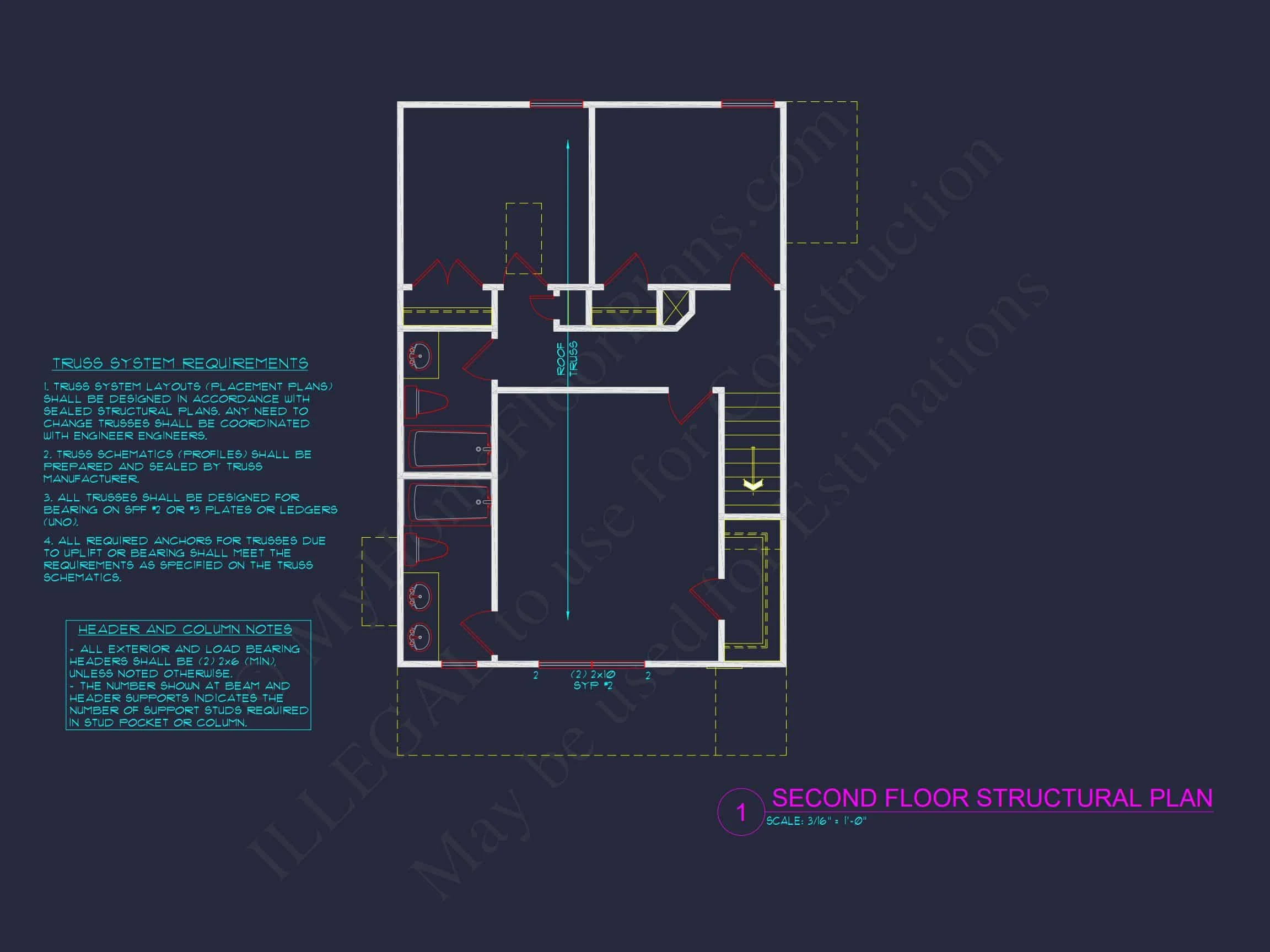Modern 2-Story house Plan with CAD Architecture and Floor Designs