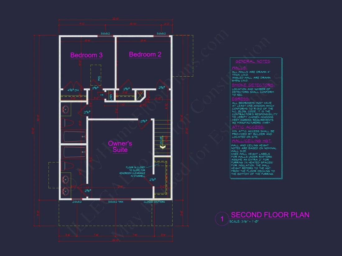 Modern 2-Story house Plan with CAD Architecture and Floor Designs