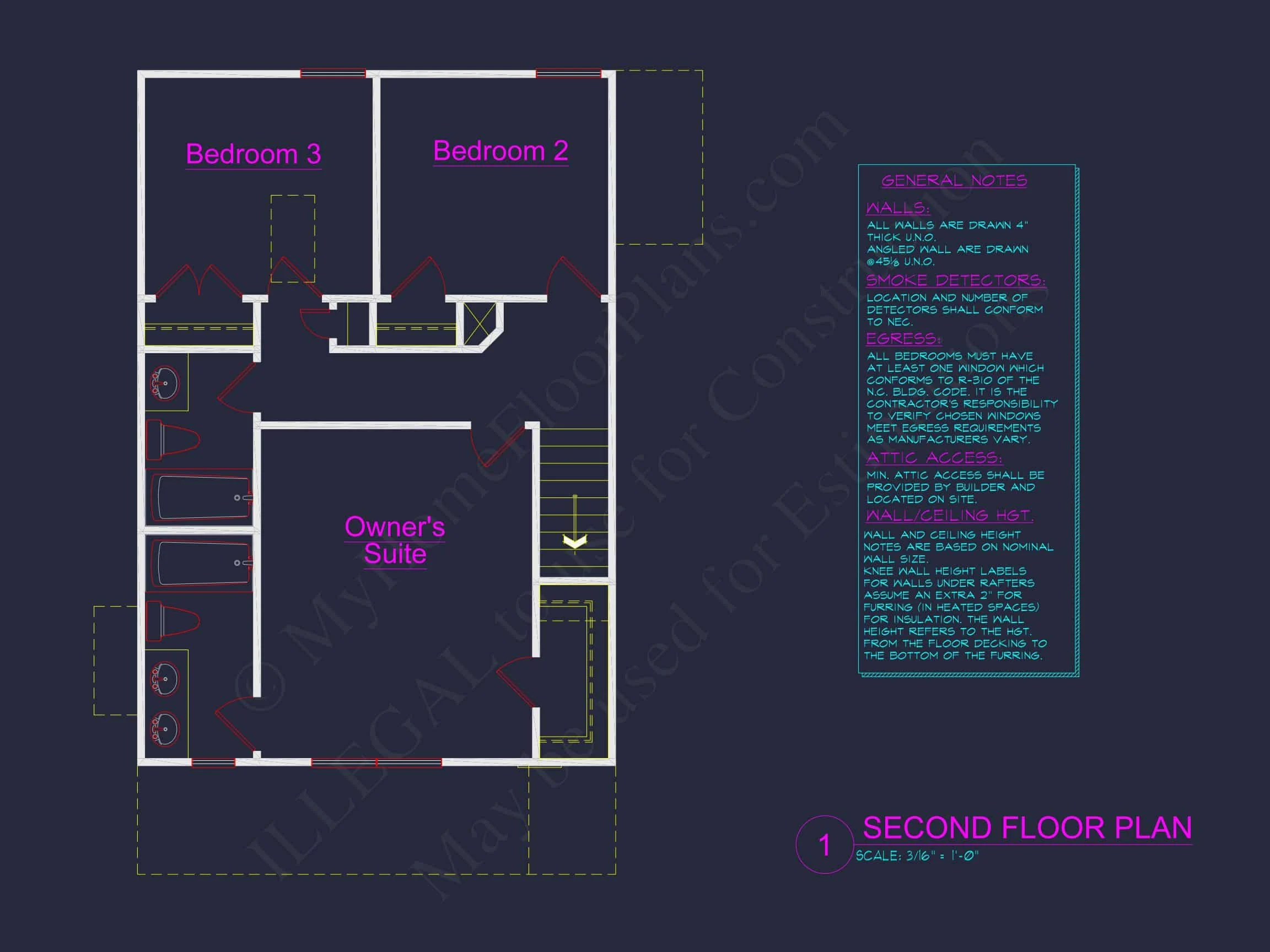 Modern 2-Story house Plan with CAD Architecture and Floor Designs