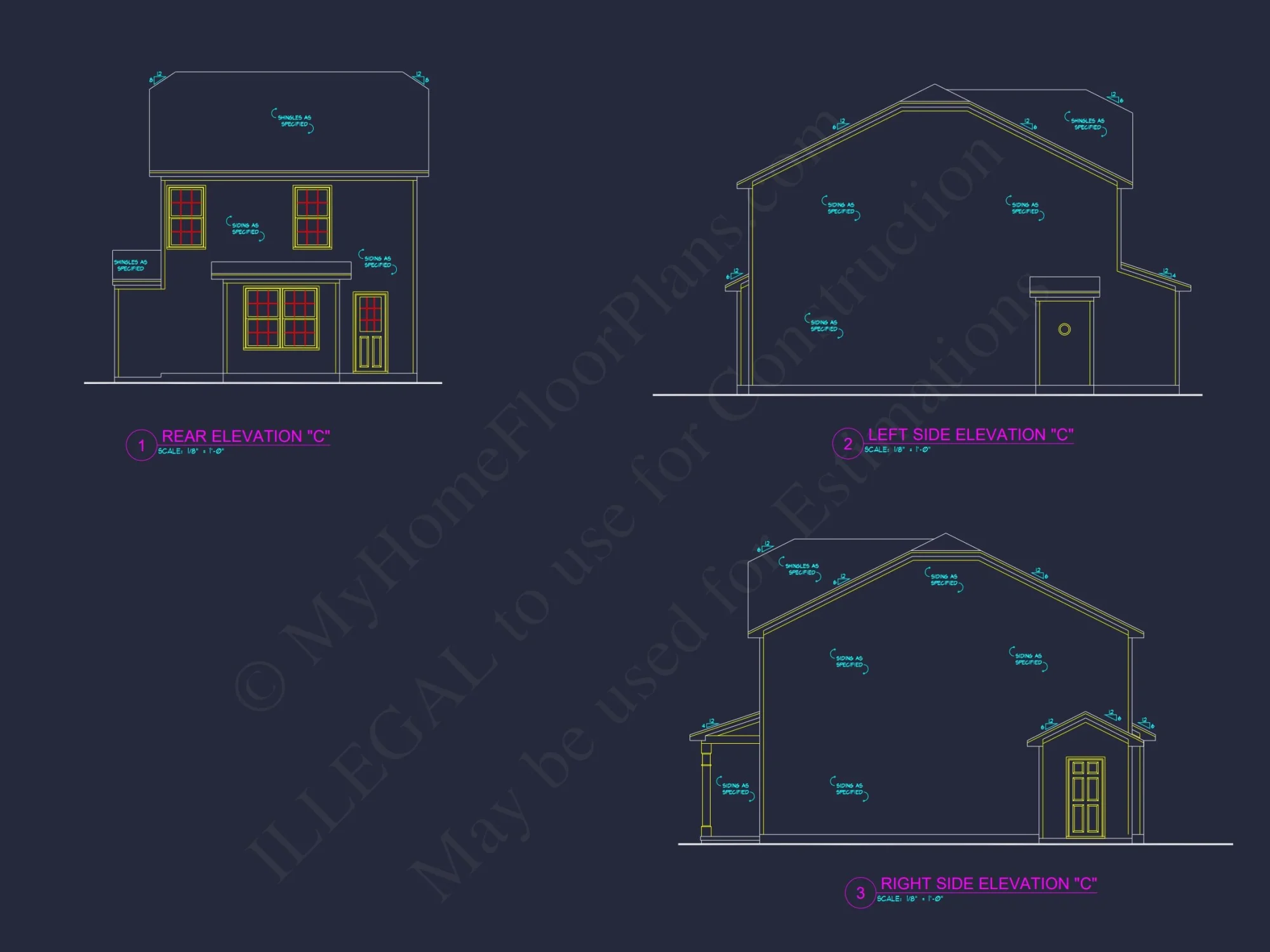 Modern 2-Story house Plan with CAD Architecture and Floor Designs