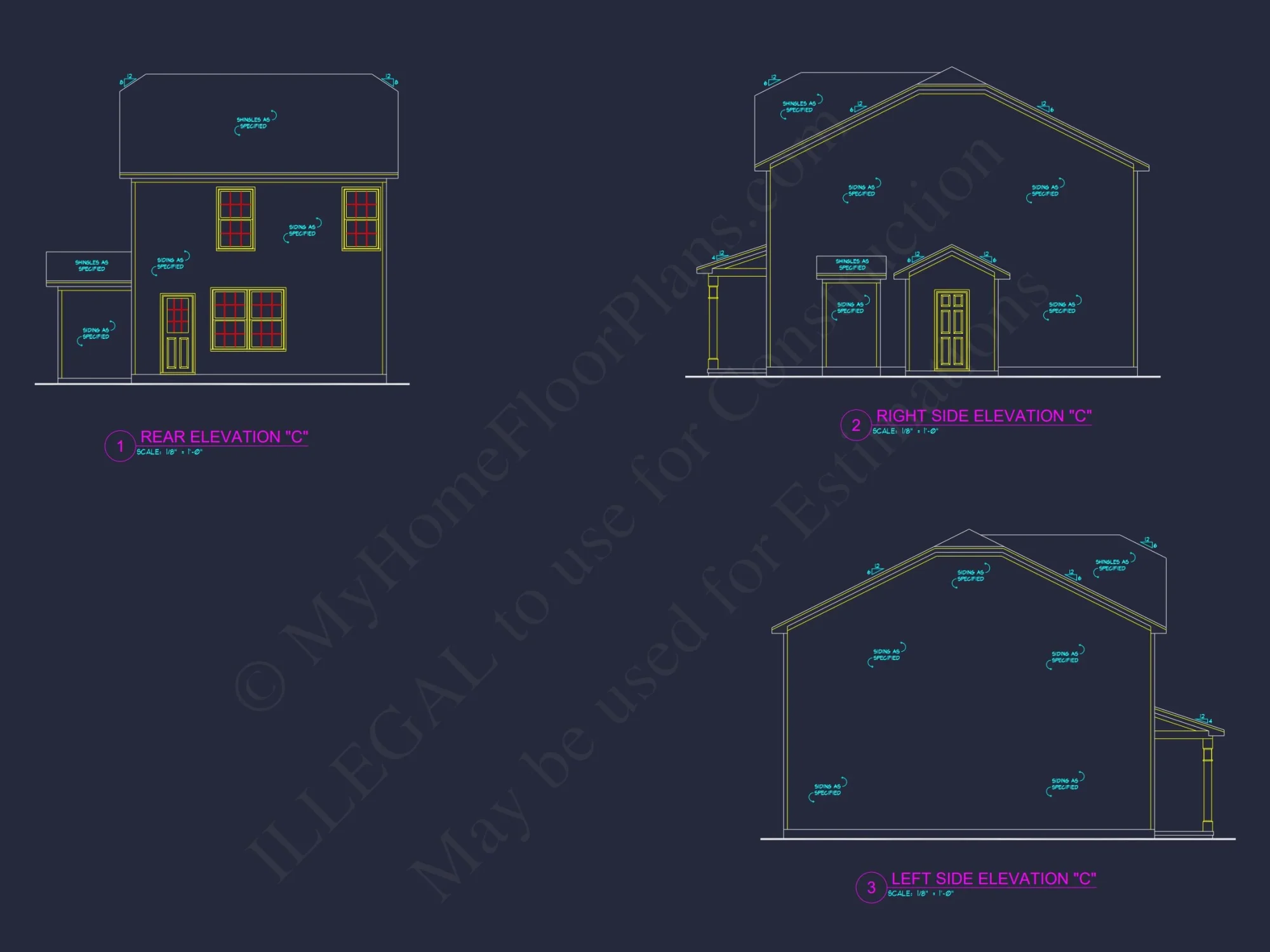 Modern 2-Story house Plan with CAD Architecture and Floor Designs