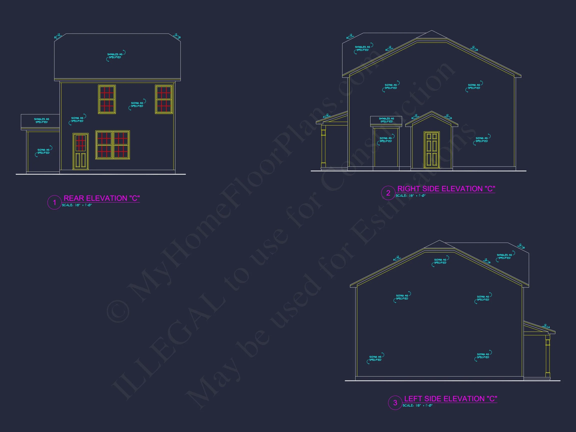 Modern 2-Story house Plan with CAD Architecture and Floor Designs
