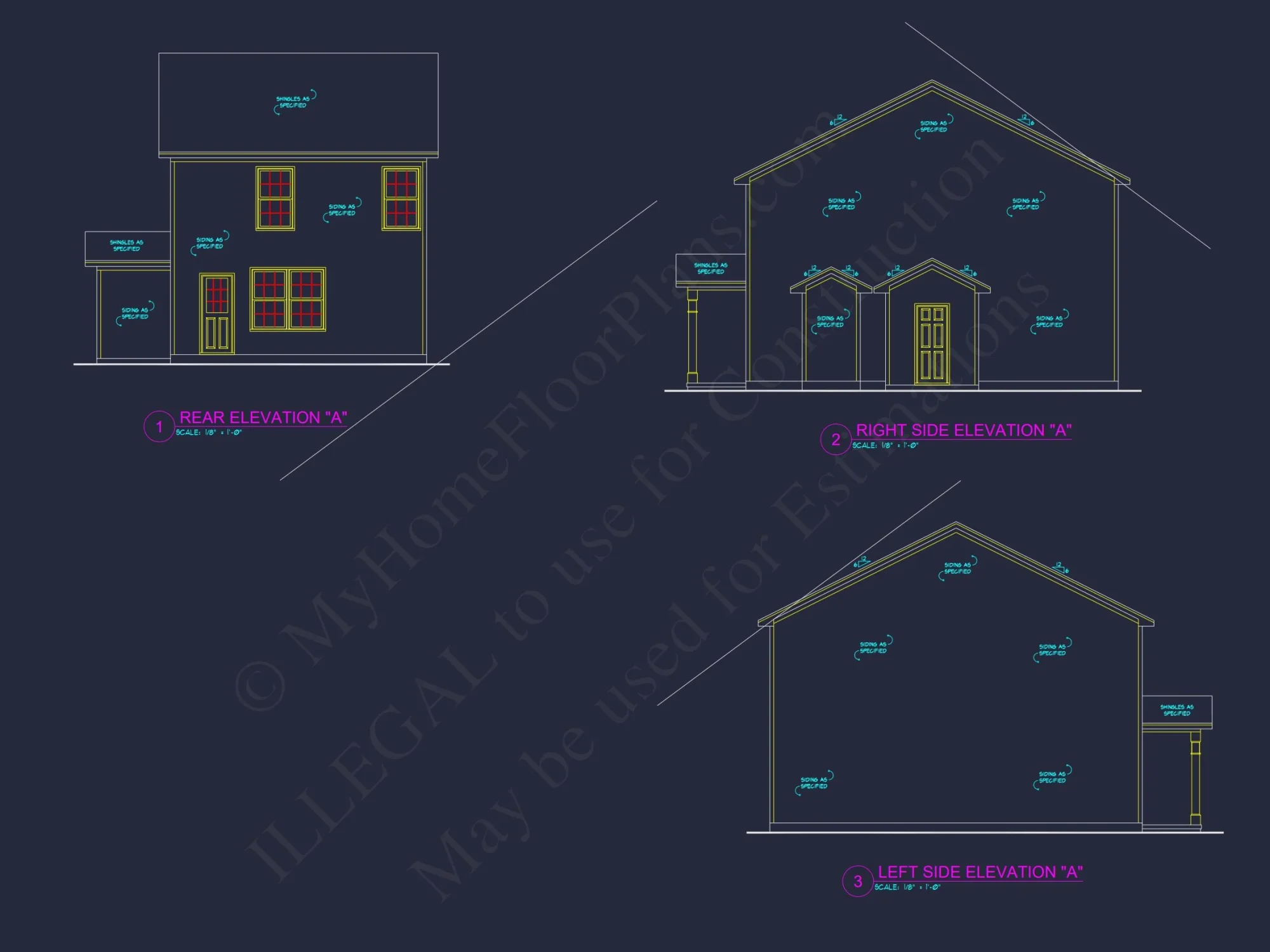Modern 2-Story house Plan with CAD Architecture and Floor Designs