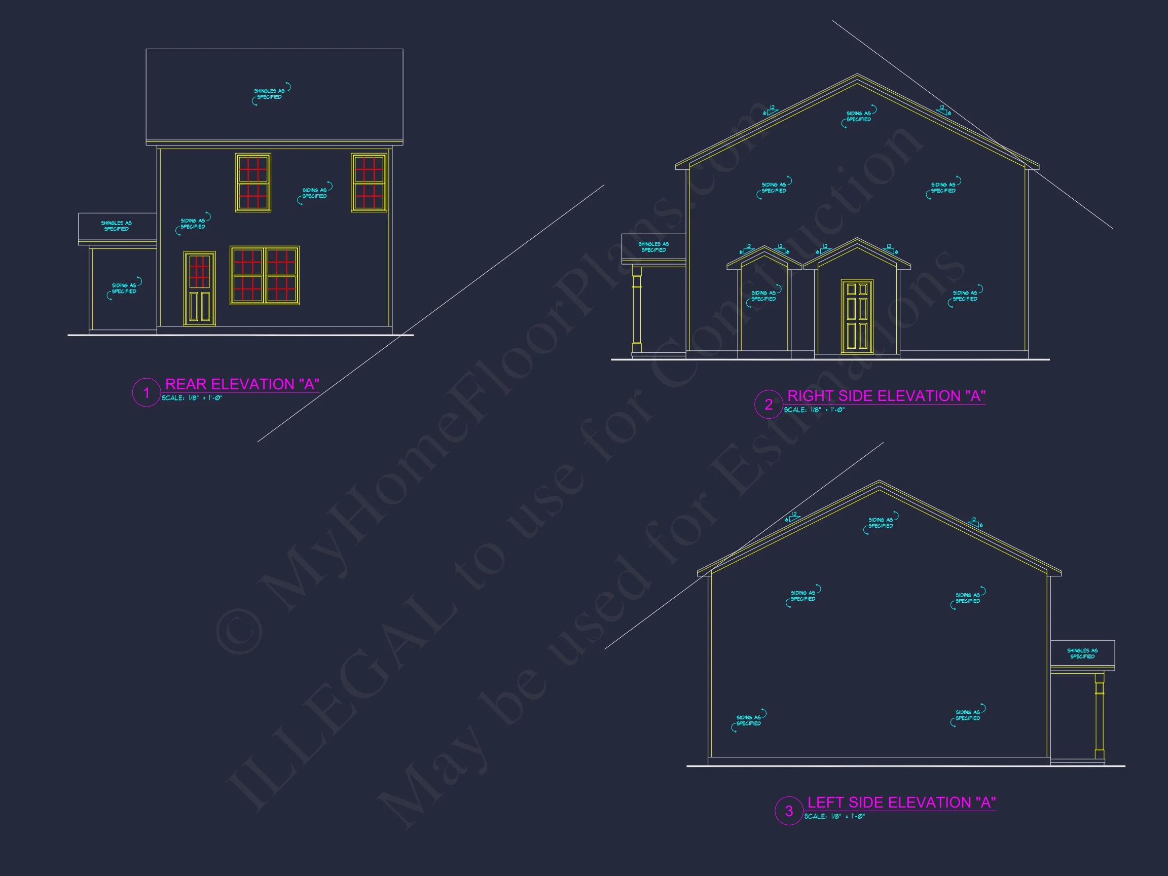 Modern 2-Story house Plan with CAD Architecture and Floor Designs