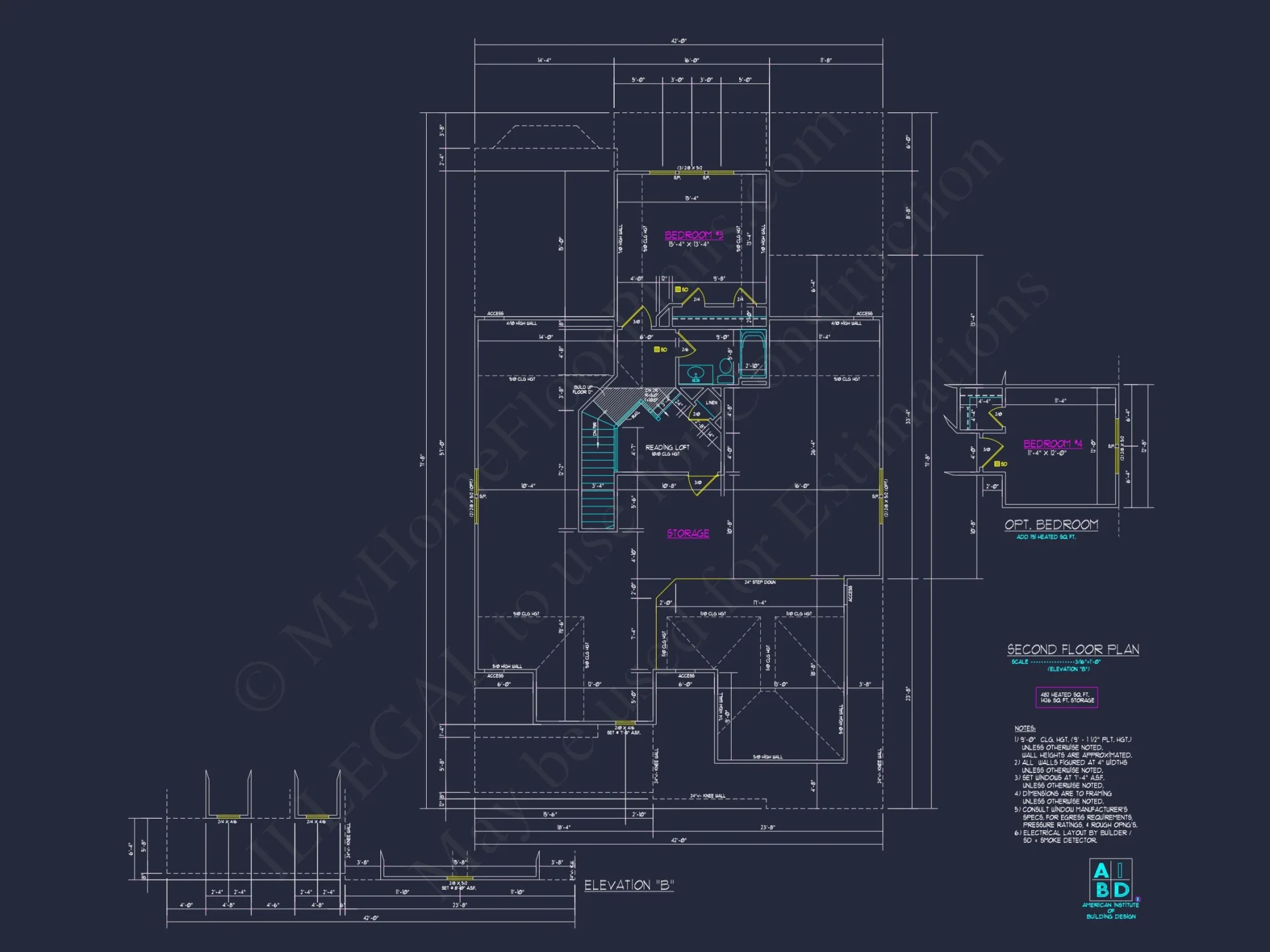 Beautiful 1.5-Story house Plan with CAD Designs & Floor Plan