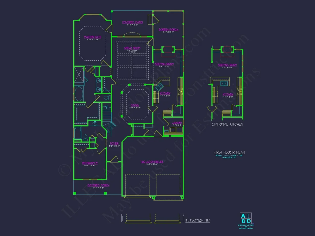 Beautiful 1.5-Story house Plan with CAD Designs & Floor Plan