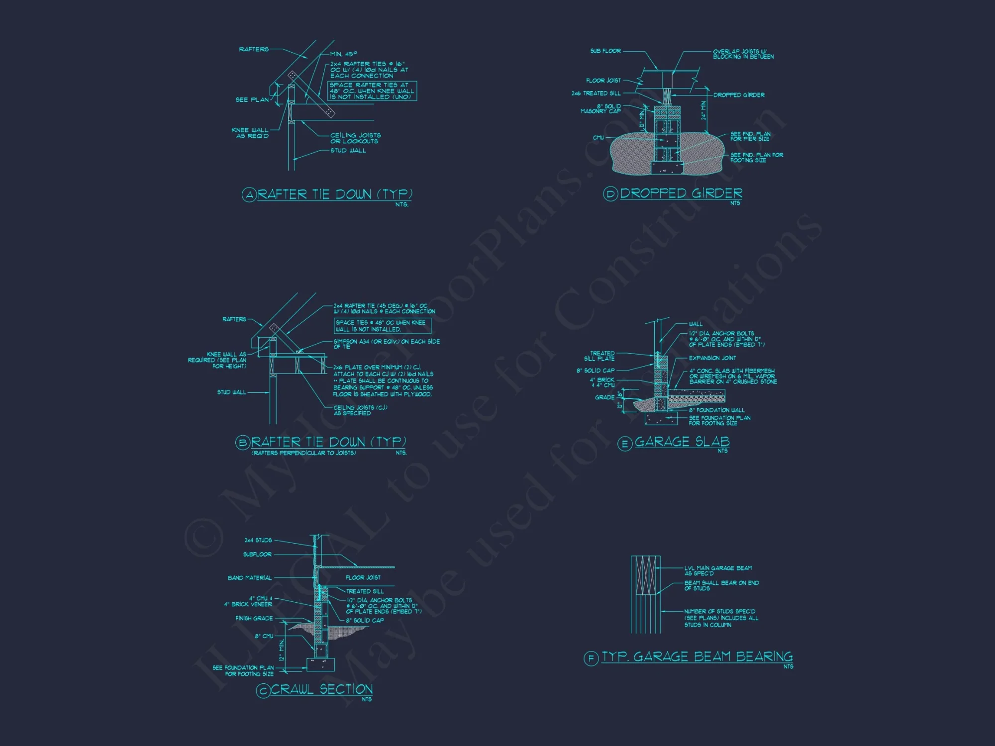 2-Story house Plan with 3 Bedrooms, CAD Designs & Blueprint