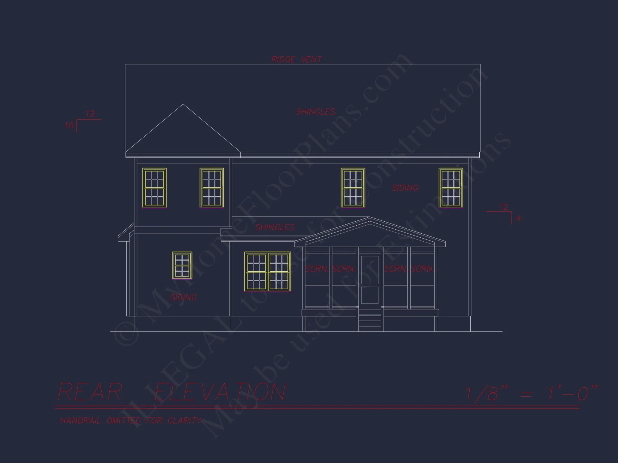 2-Story house Plan with 3 Bedrooms, CAD Designs & Blueprint