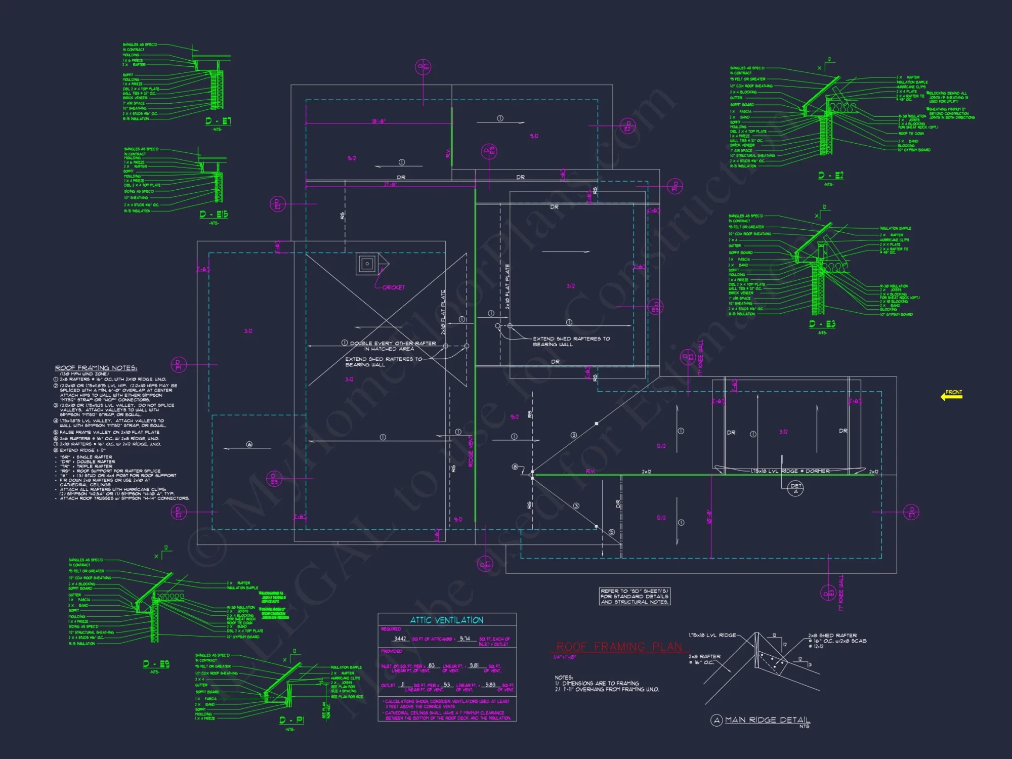 Elegant house Plan with 2 Stories and Colonial Farmhouse Style