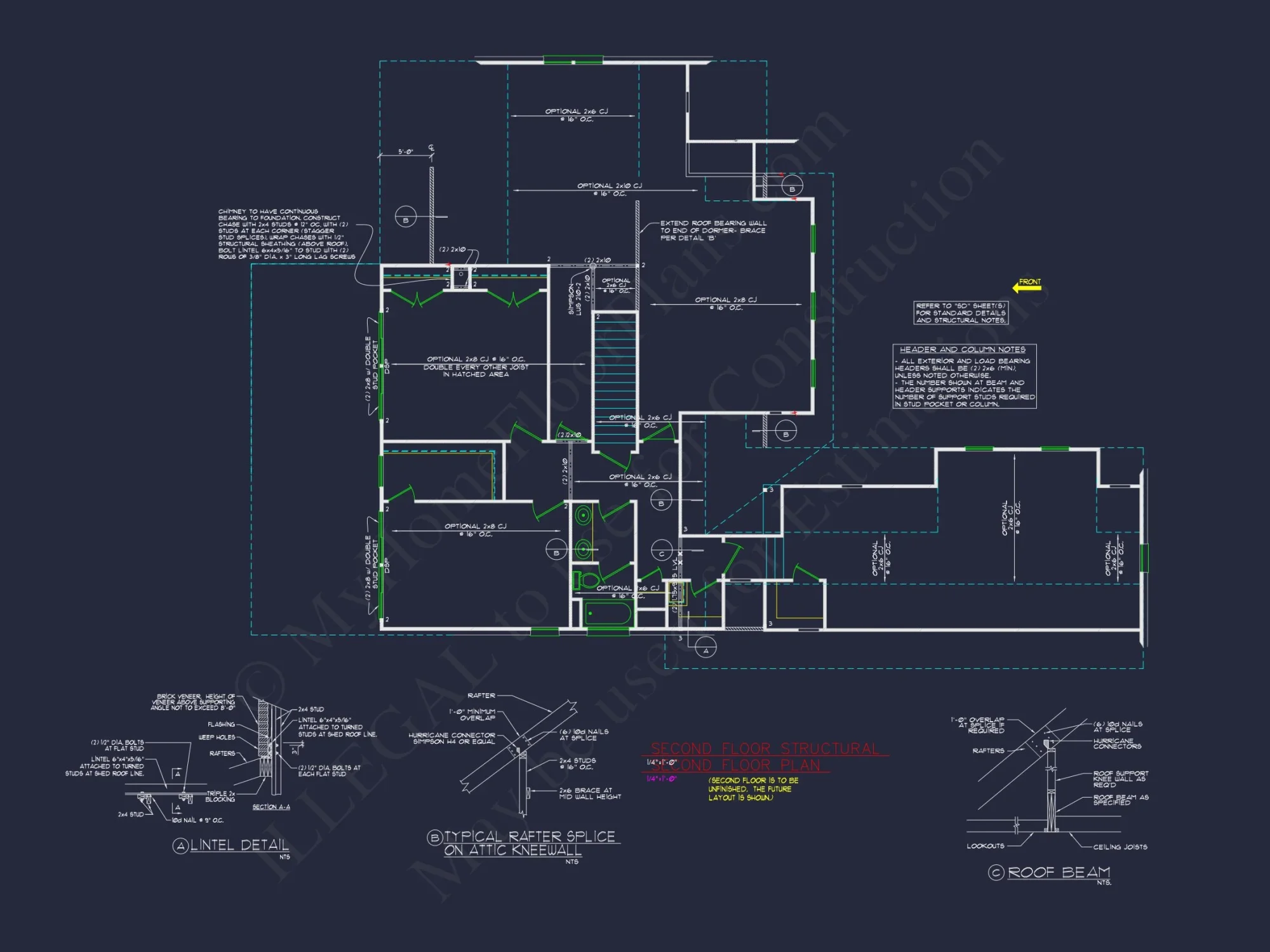 Elegant house Plan with 2 Stories and Colonial Farmhouse Style