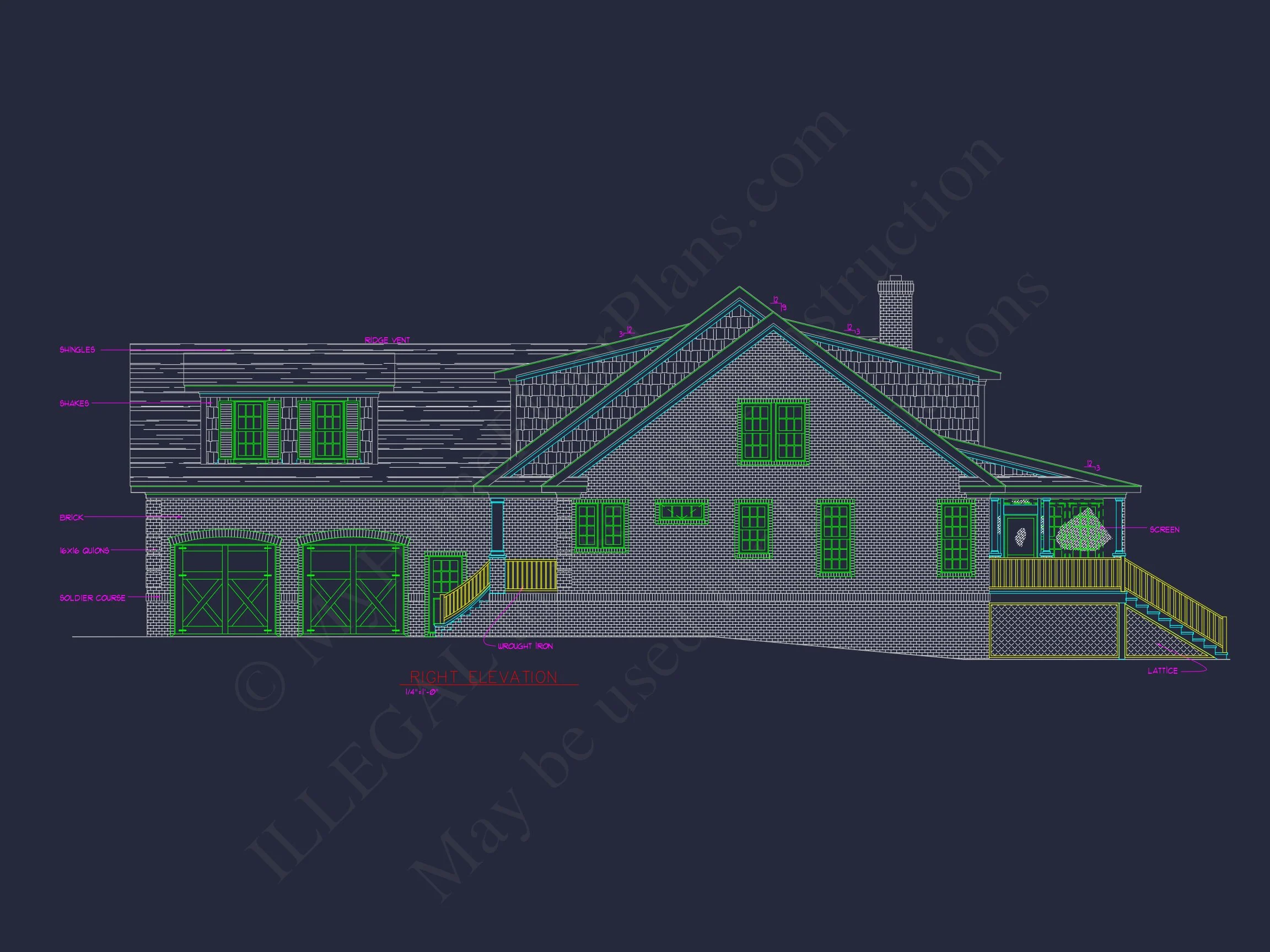 Elegant house Plan with 2 Stories and Colonial Farmhouse Style