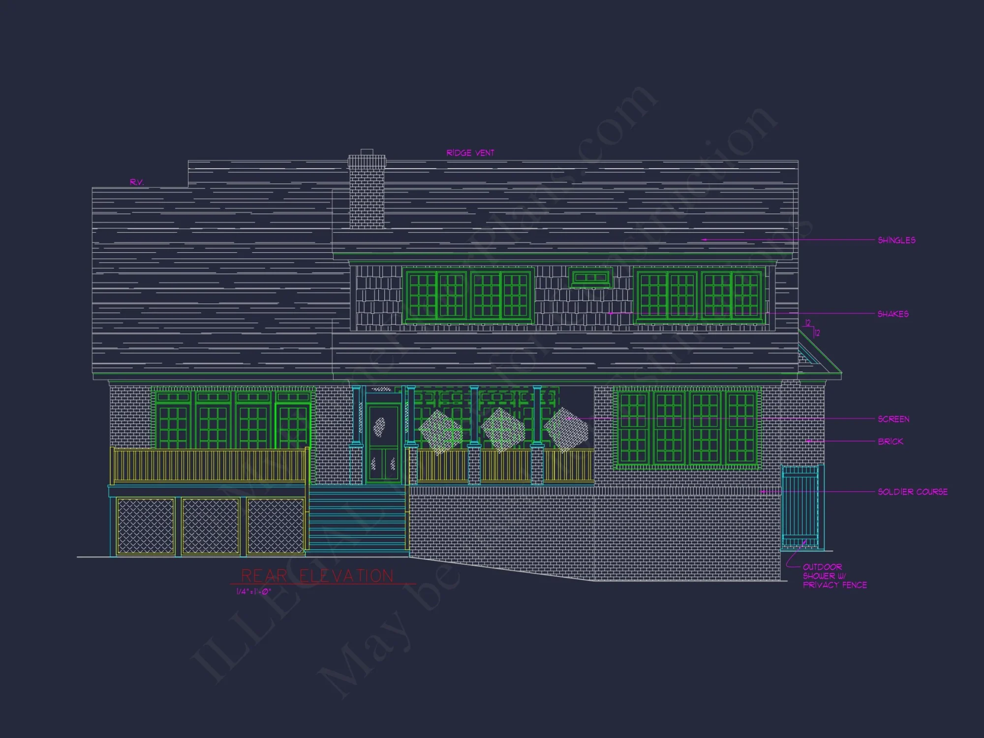 Elegant house Plan with 2 Stories and Colonial Farmhouse Style