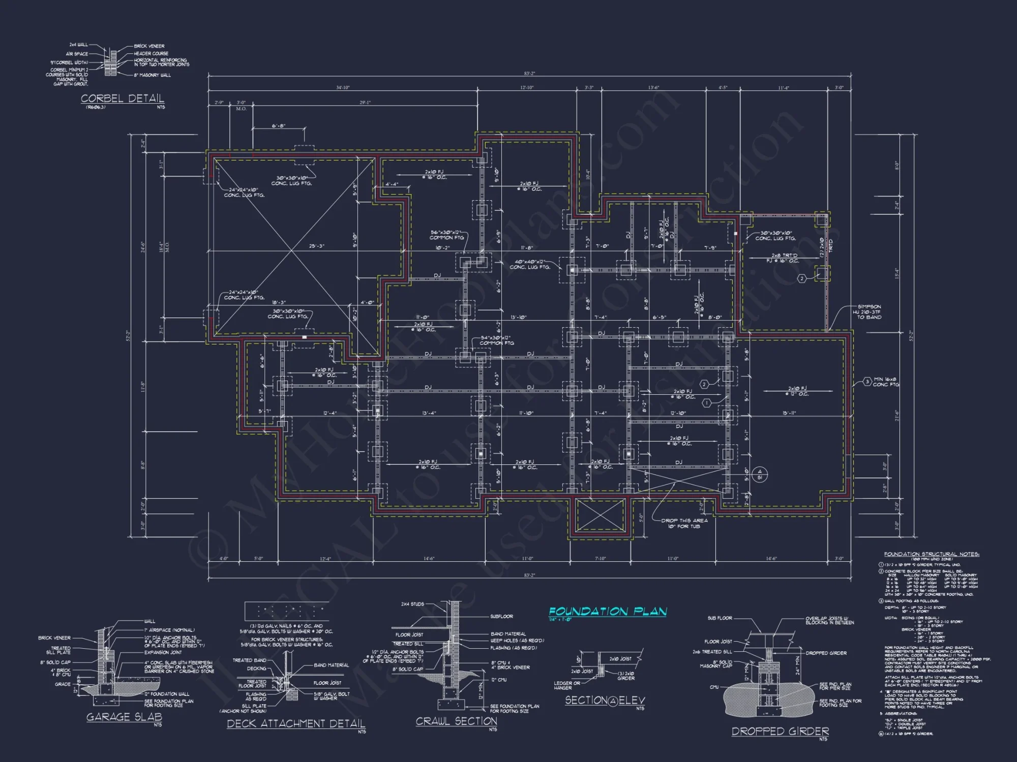 Classic 2182 Sq. Ft. house Plan with Open Floor Blueprint