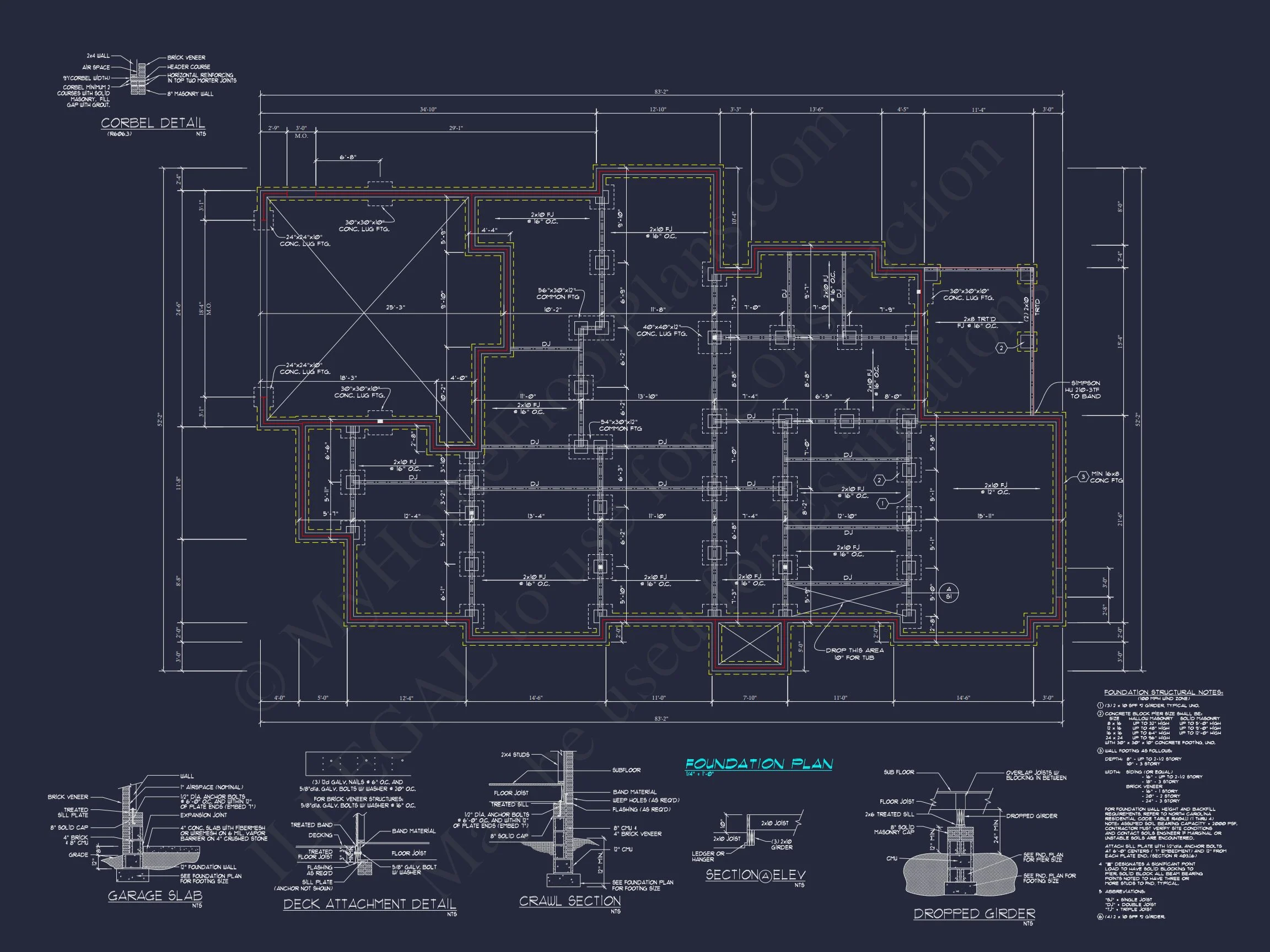 9-1757 HOUSE PLAN -Traditional Home Plan - 3-Bed, 2-Bath, 2,182 SF 10 Classic 2182 Sq. Ft. house Plan with Open Floor Blueprint