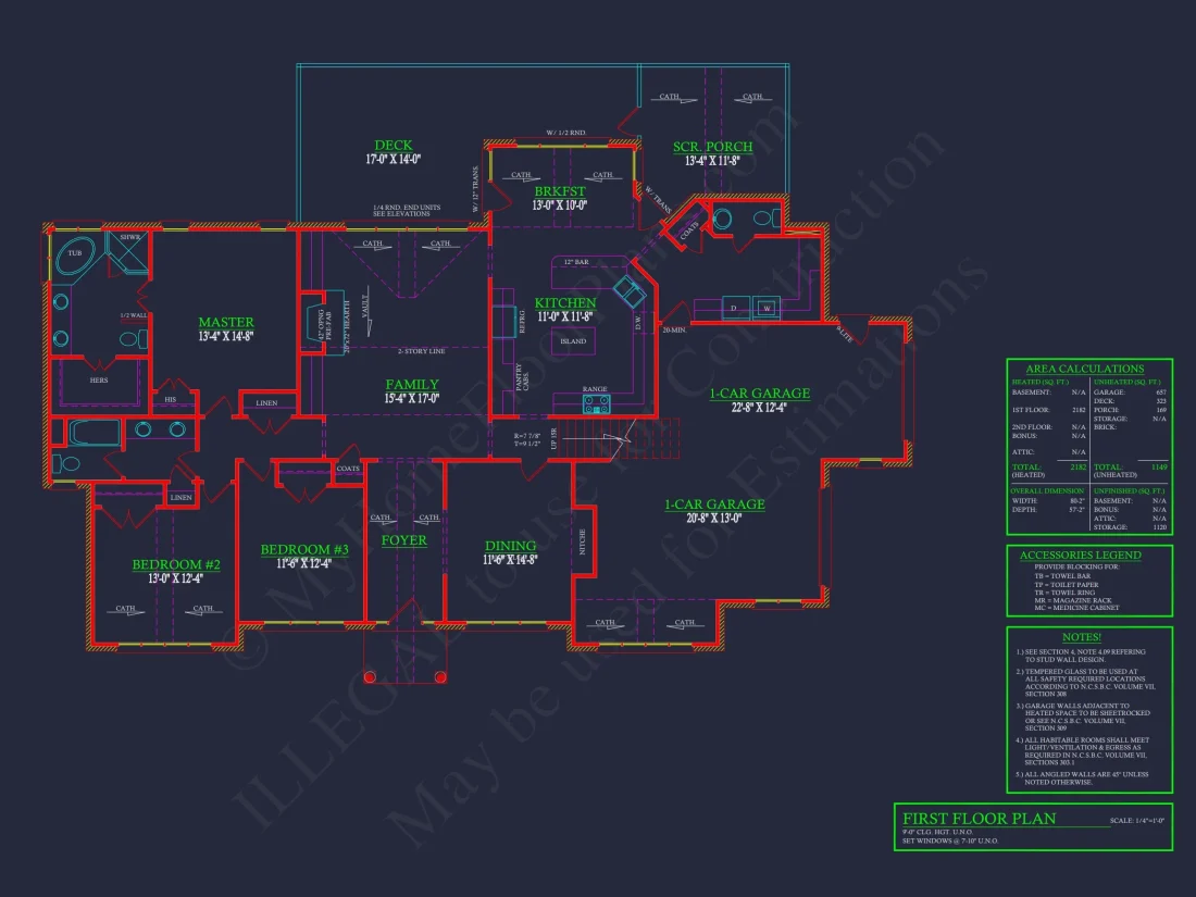 Classic 2182 Sq. Ft. house Plan with Open Floor Blueprint