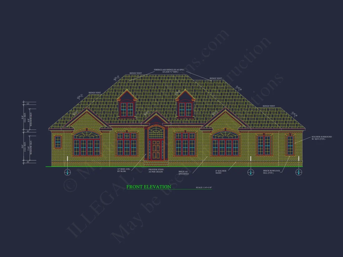 Classic 2182 Sq. Ft. house Plan with Open Floor Blueprint