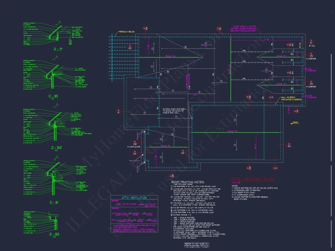 2-Story 3-Bedroom Country house Plan w/Island Kitchen & Lanai