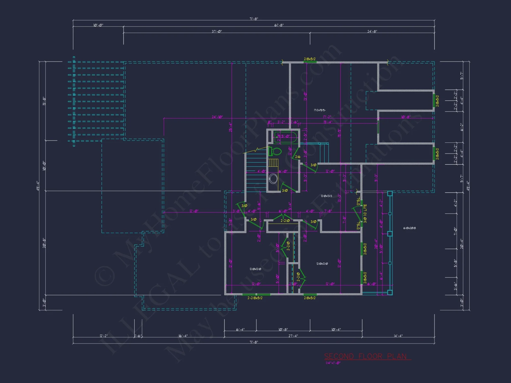 2-Story 3-Bedroom Country house Plan w/Island Kitchen & Lanai