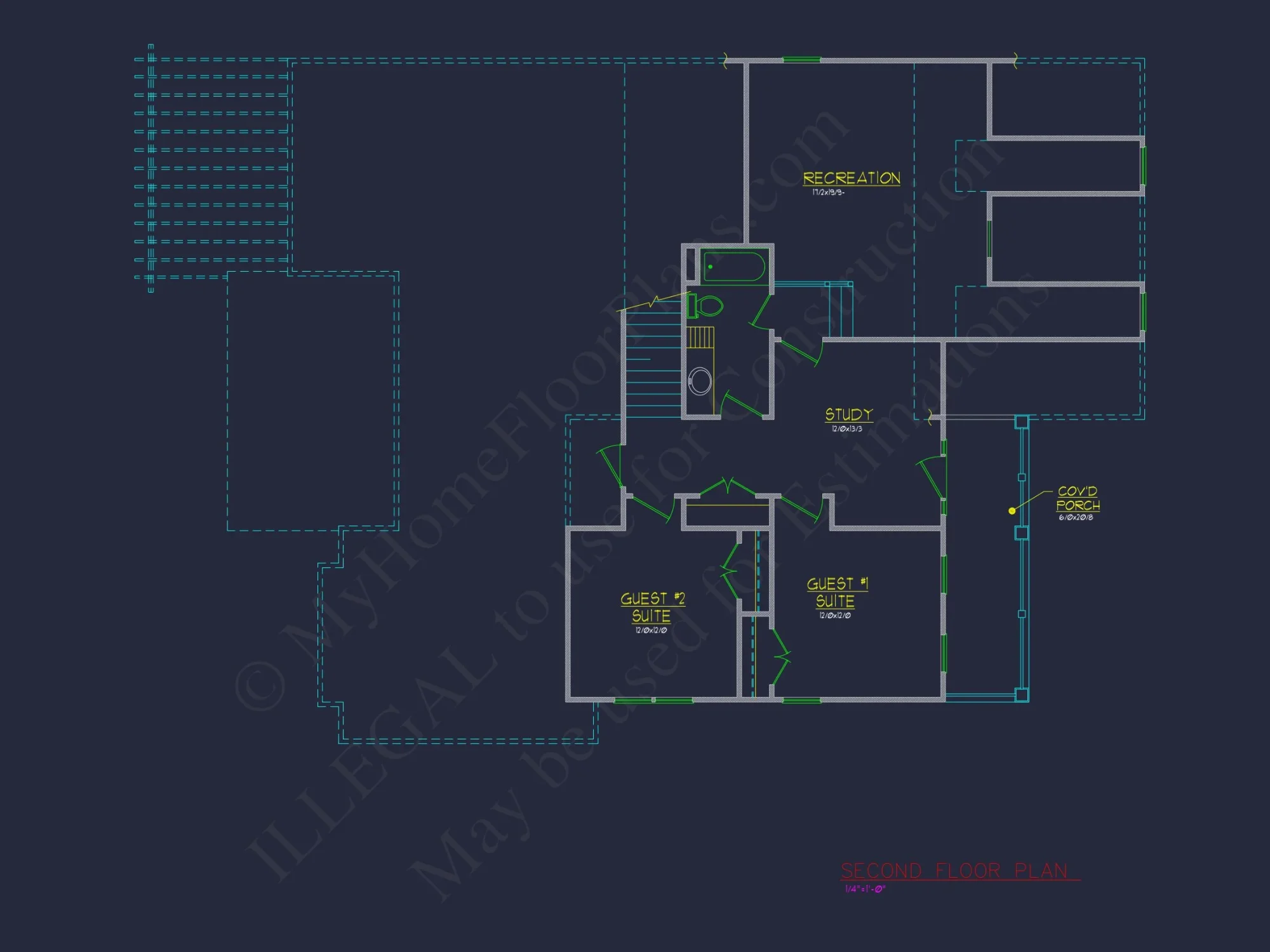 2-Story 3-Bedroom Country house Plan w/Island Kitchen & Lanai