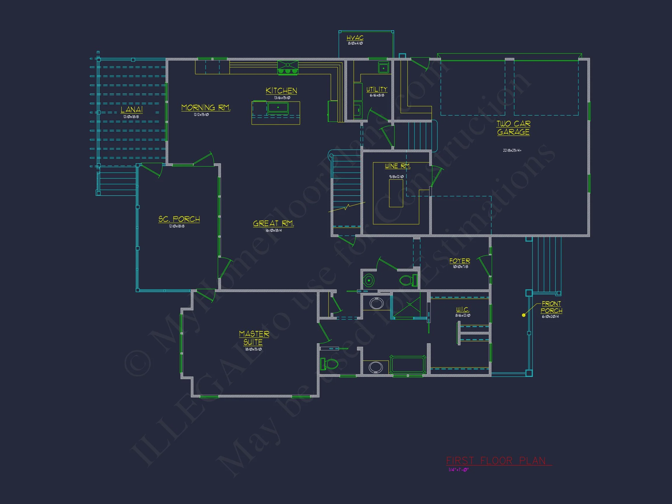 9-1429 HOUSE PLAN -Colonial Home Plan - 4-Bed, 3-Bath, 2,850 SF 8 1663 SqFt