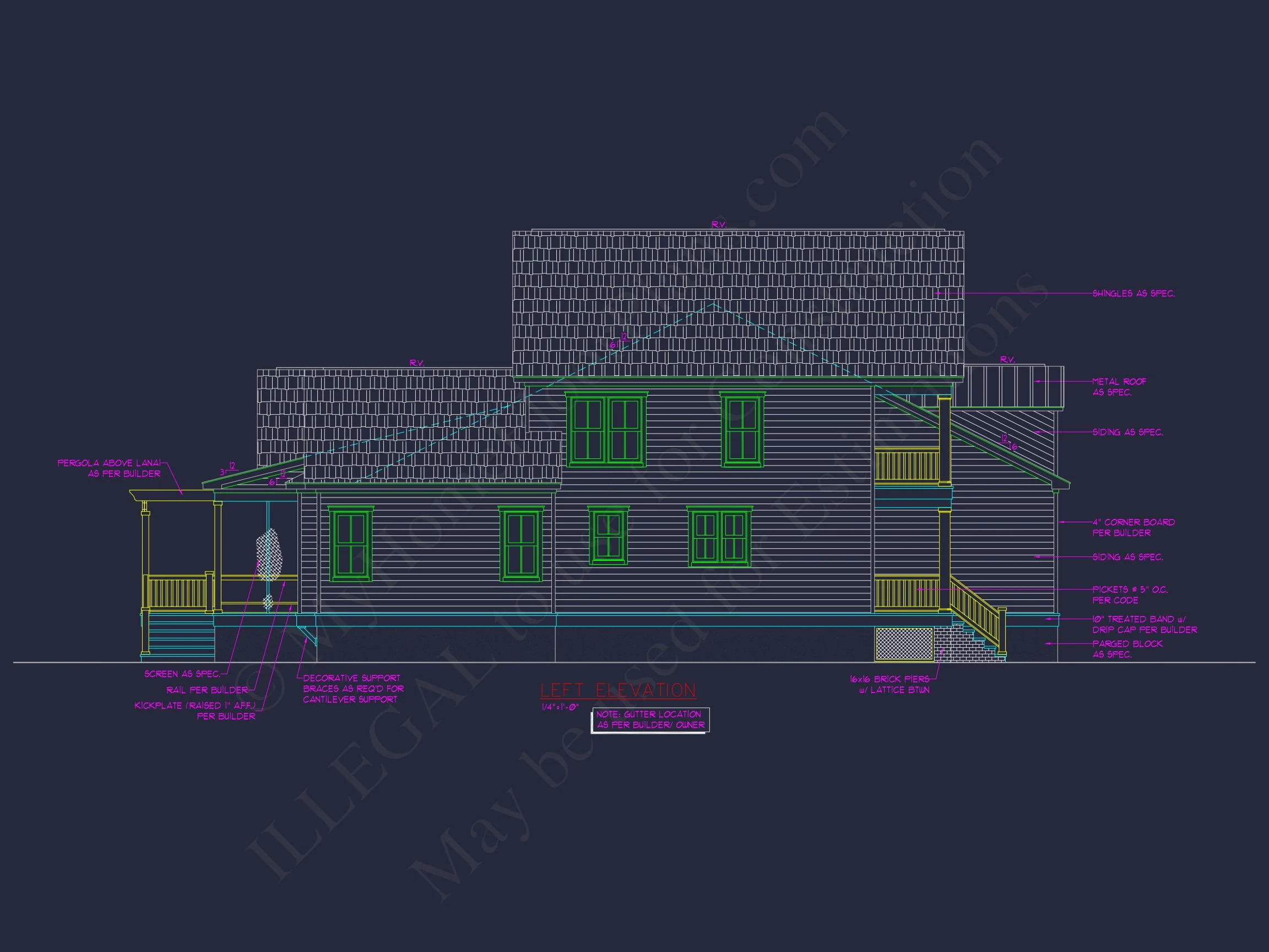 9-1429 HOUSE PLAN -Colonial Home Plan - 4-Bed, 3-Bath, 2,850 SF 6 1663 SqFt