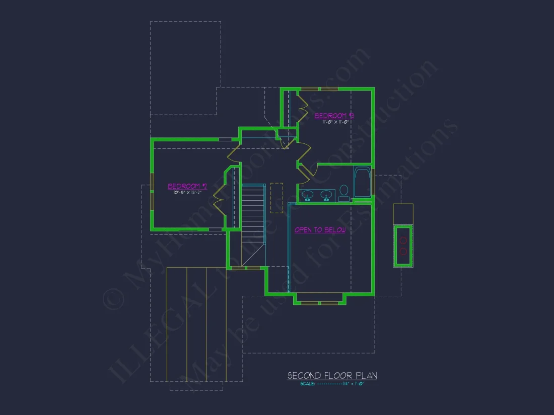Craftsman house Plan with Open Floor Plan & CAD Designs