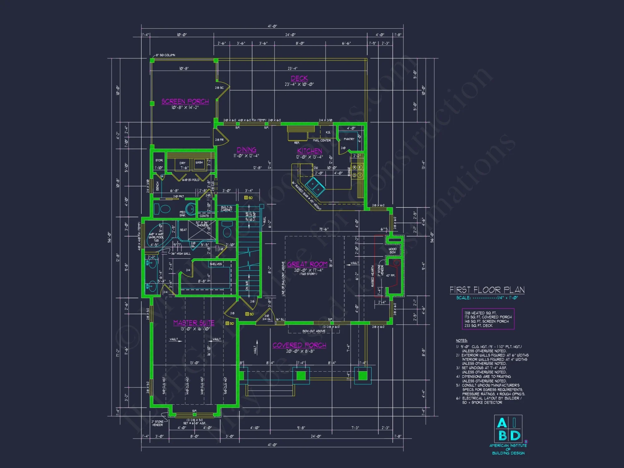 Craftsman house Plan with Open Floor Plan & CAD Designs