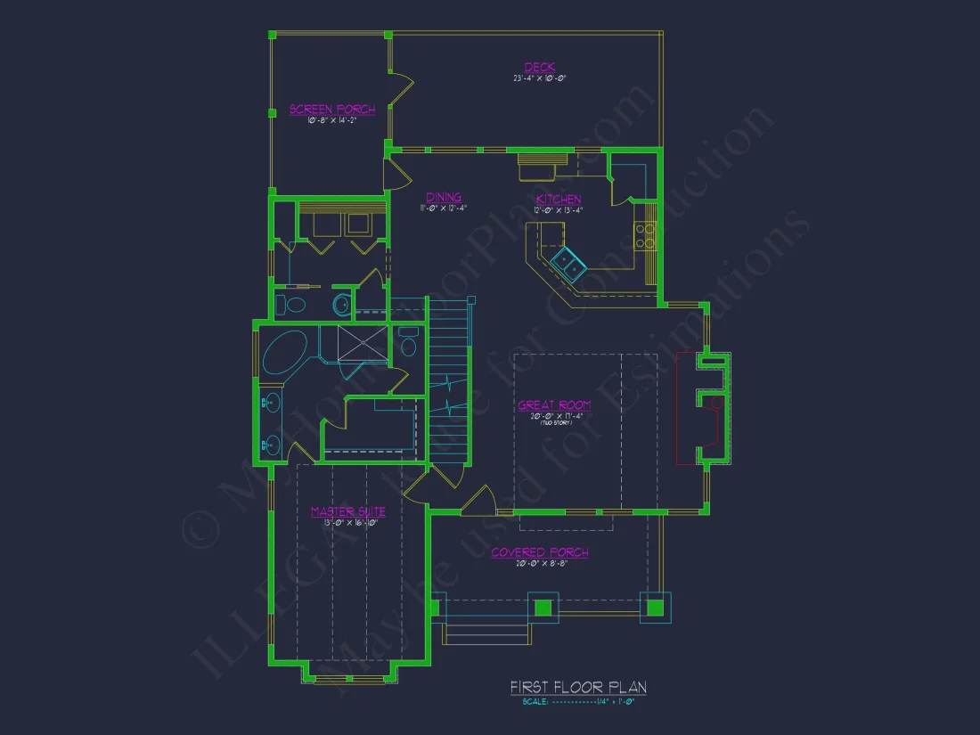 Craftsman house Plan with Open Floor Plan & CAD Designs