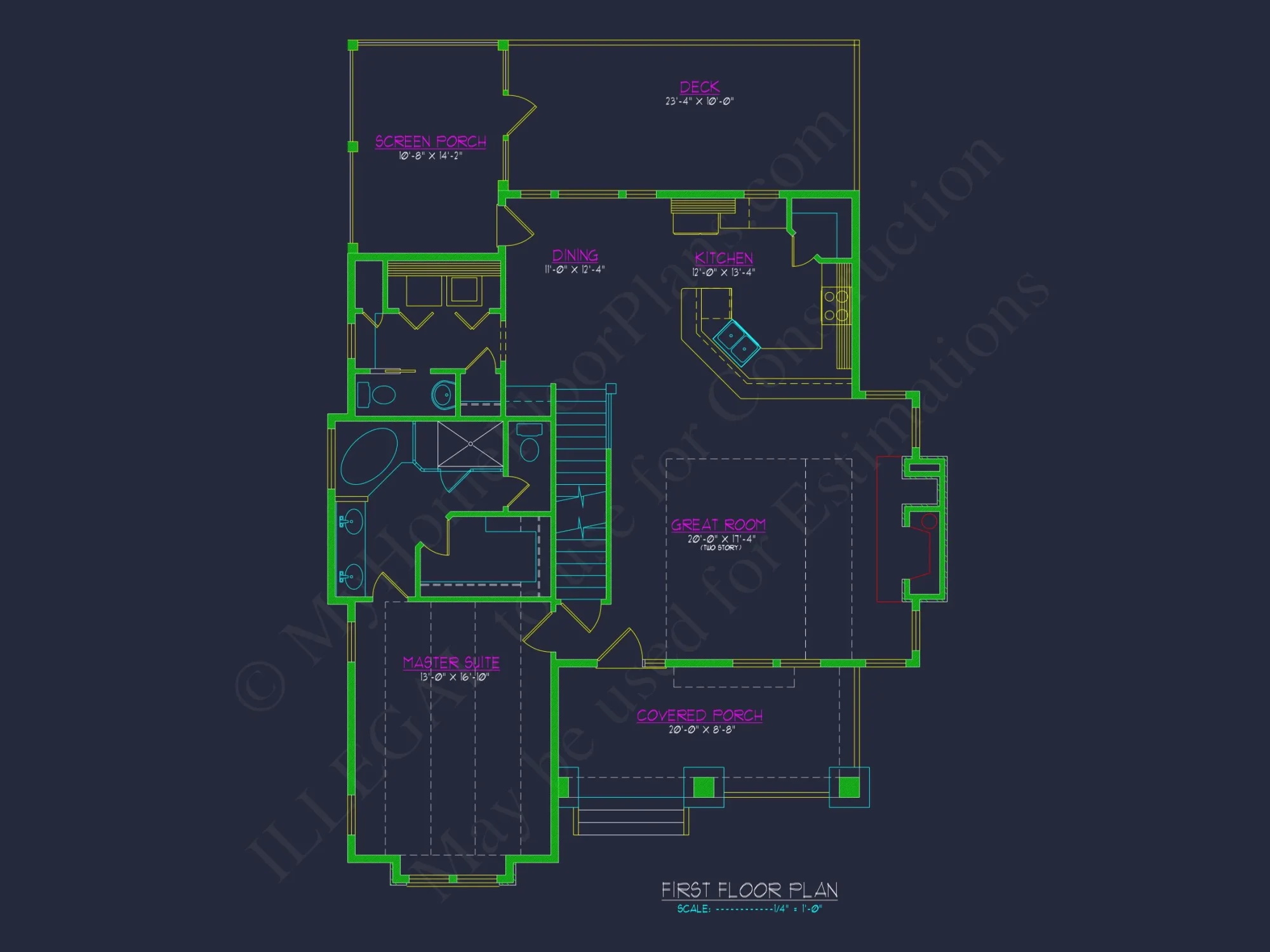 Craftsman house Plan with Open Floor Plan & CAD Designs