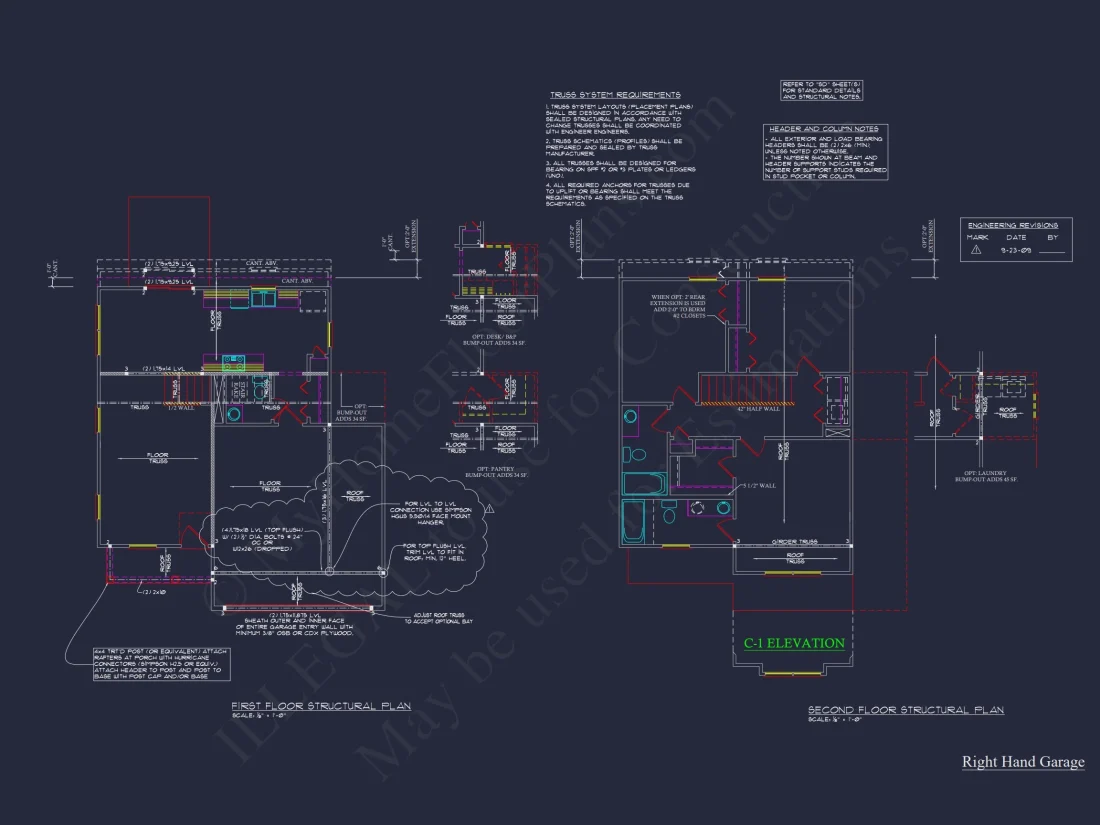 Craftsman house Floor Plan with 2 Stories and 3 Bedrooms