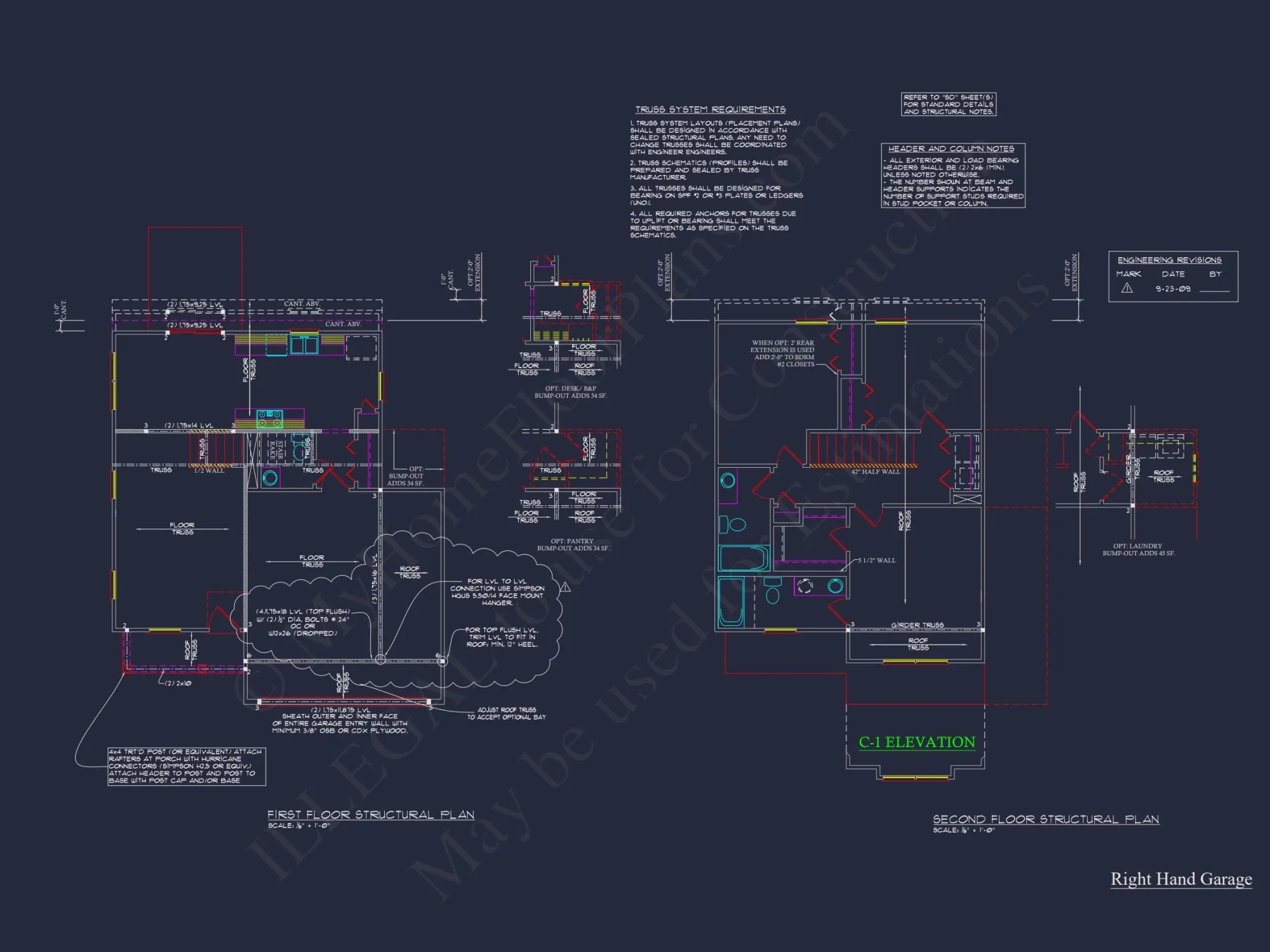 Craftsman house Floor Plan with 2 Stories and 3 Bedrooms