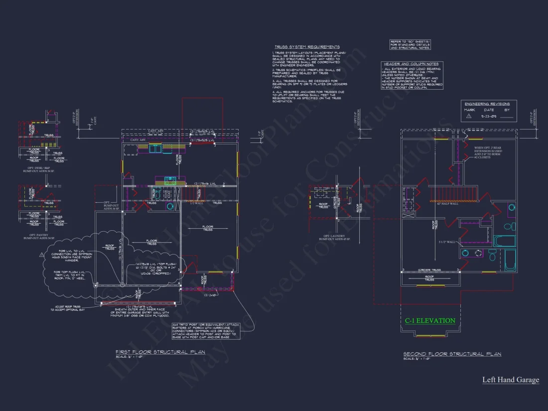 Craftsman house Floor Plan with 2 Stories and 3 Bedrooms