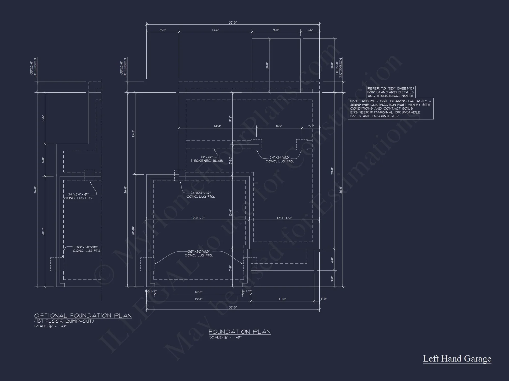 Craftsman house Floor Plan with 2 Stories and 3 Bedrooms
