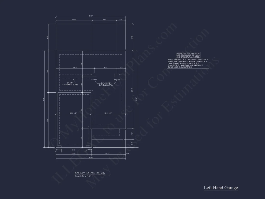 Craftsman house Floor Plan with 2 Stories and 3 Bedrooms