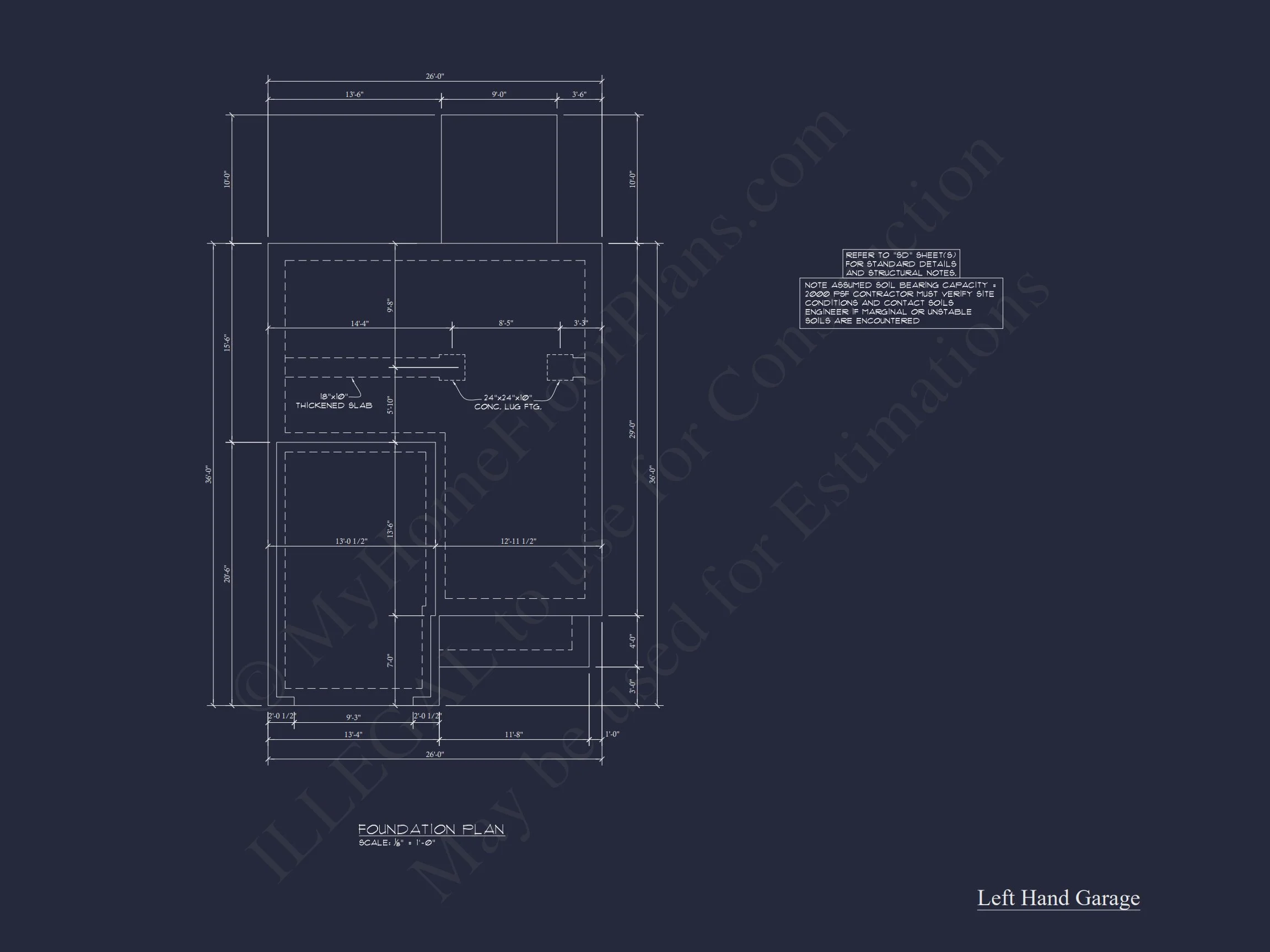 Craftsman house Floor Plan with 2 Stories and 3 Bedrooms