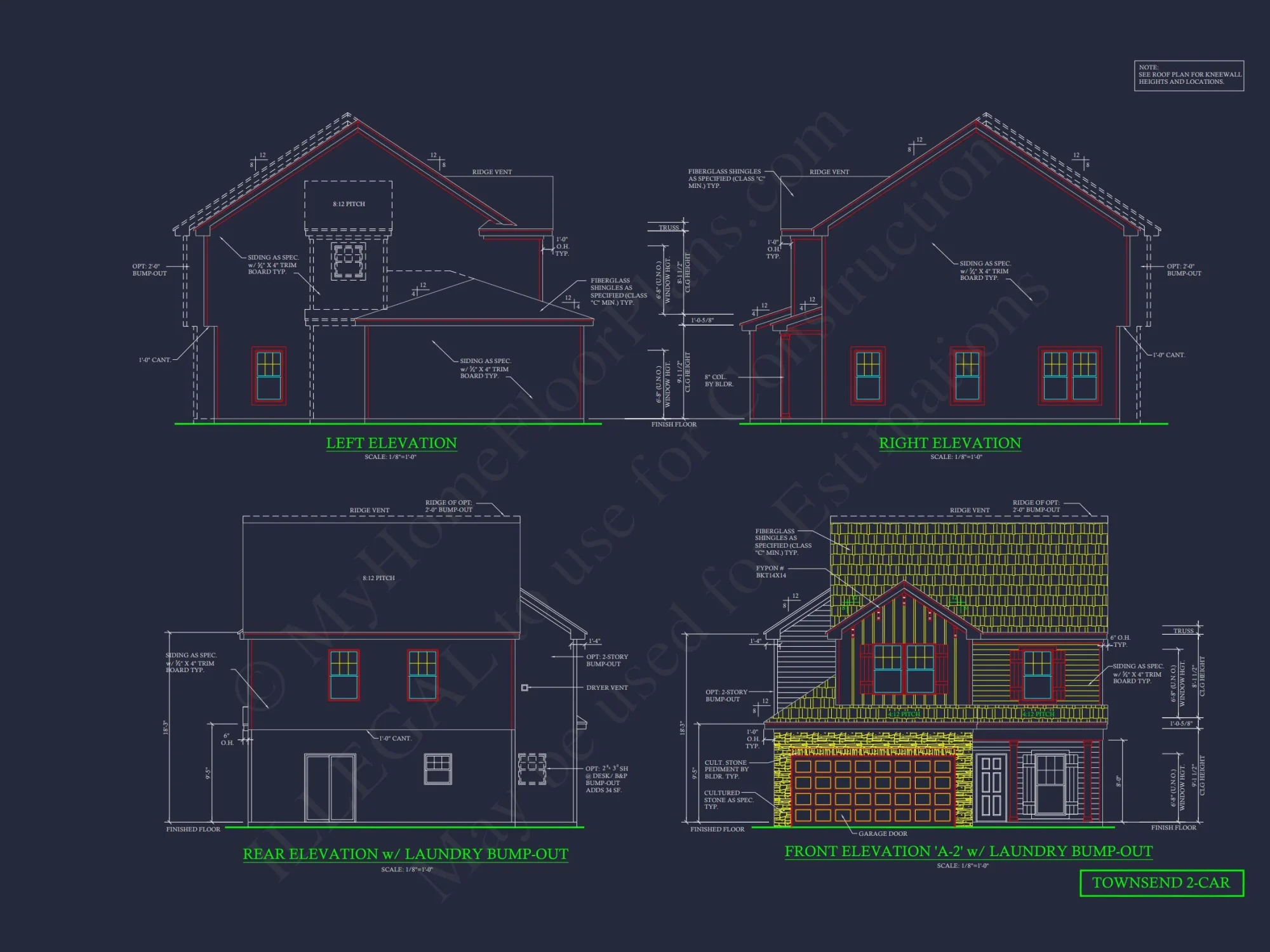 Craftsman house Floor Plan with 2 Stories and 3 Bedrooms