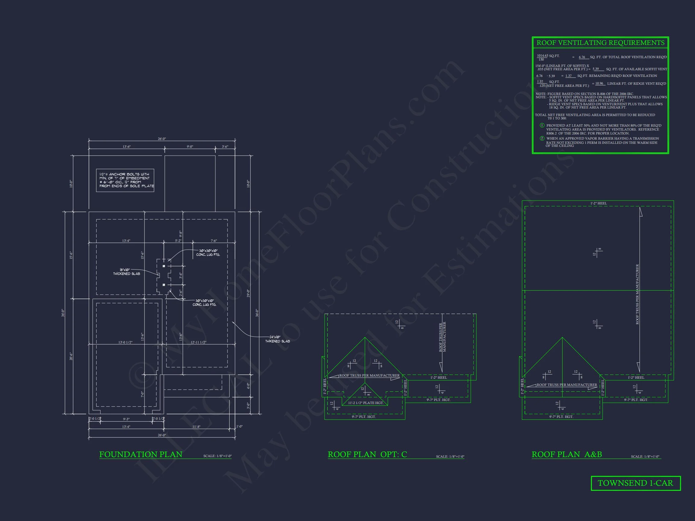 Craftsman house Floor Plan with 2 Stories and 3 Bedrooms