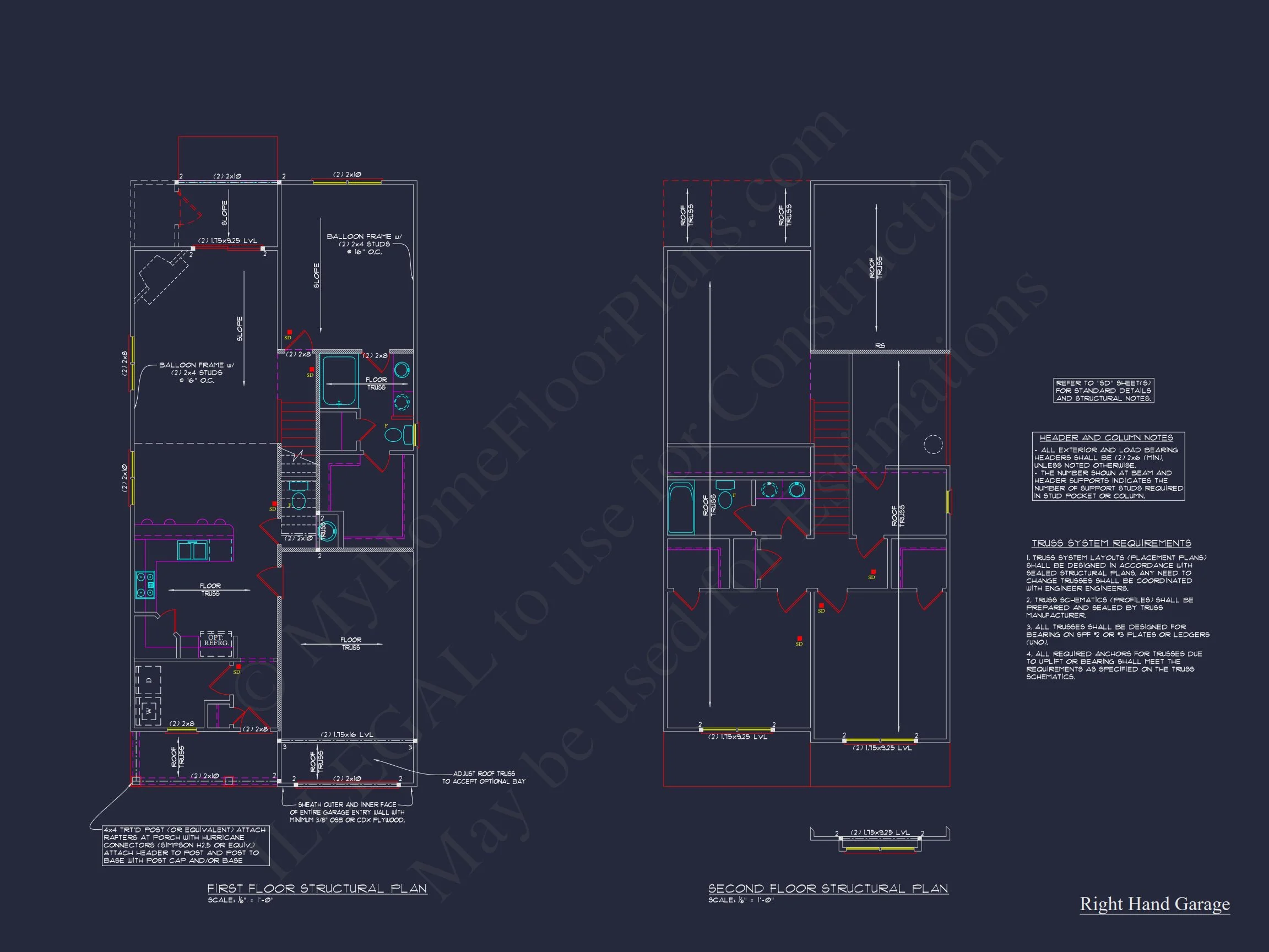 9-1312 HOUSE PLAN -Traditional Home Plan - 3-Bed, 2-Bath, 1,566 SF 13 CAD & Blueprint
