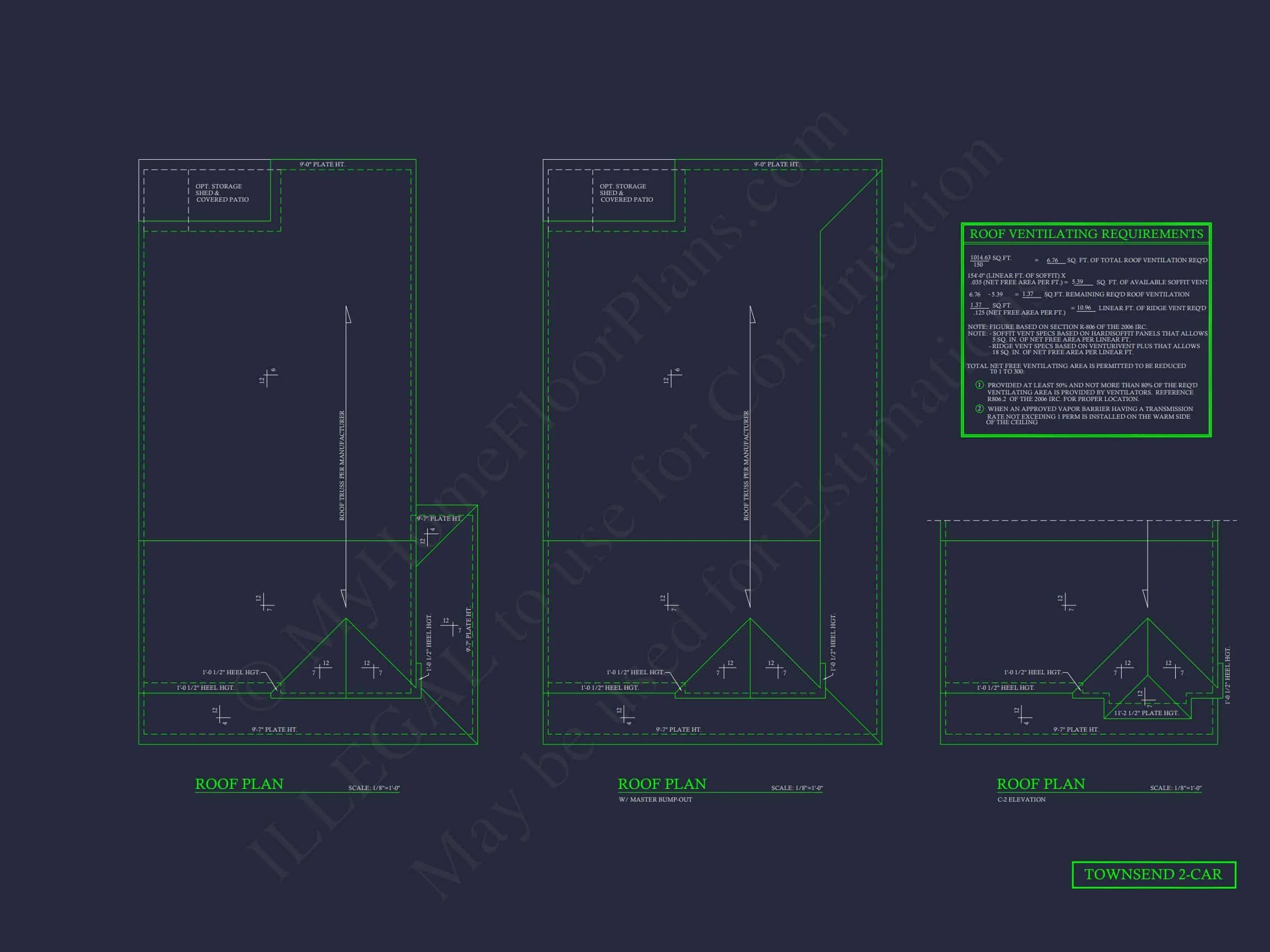 9-1312 HOUSE PLAN -Traditional Home Plan - 3-Bed, 2-Bath, 1,566 SF 11 CAD & Blueprint