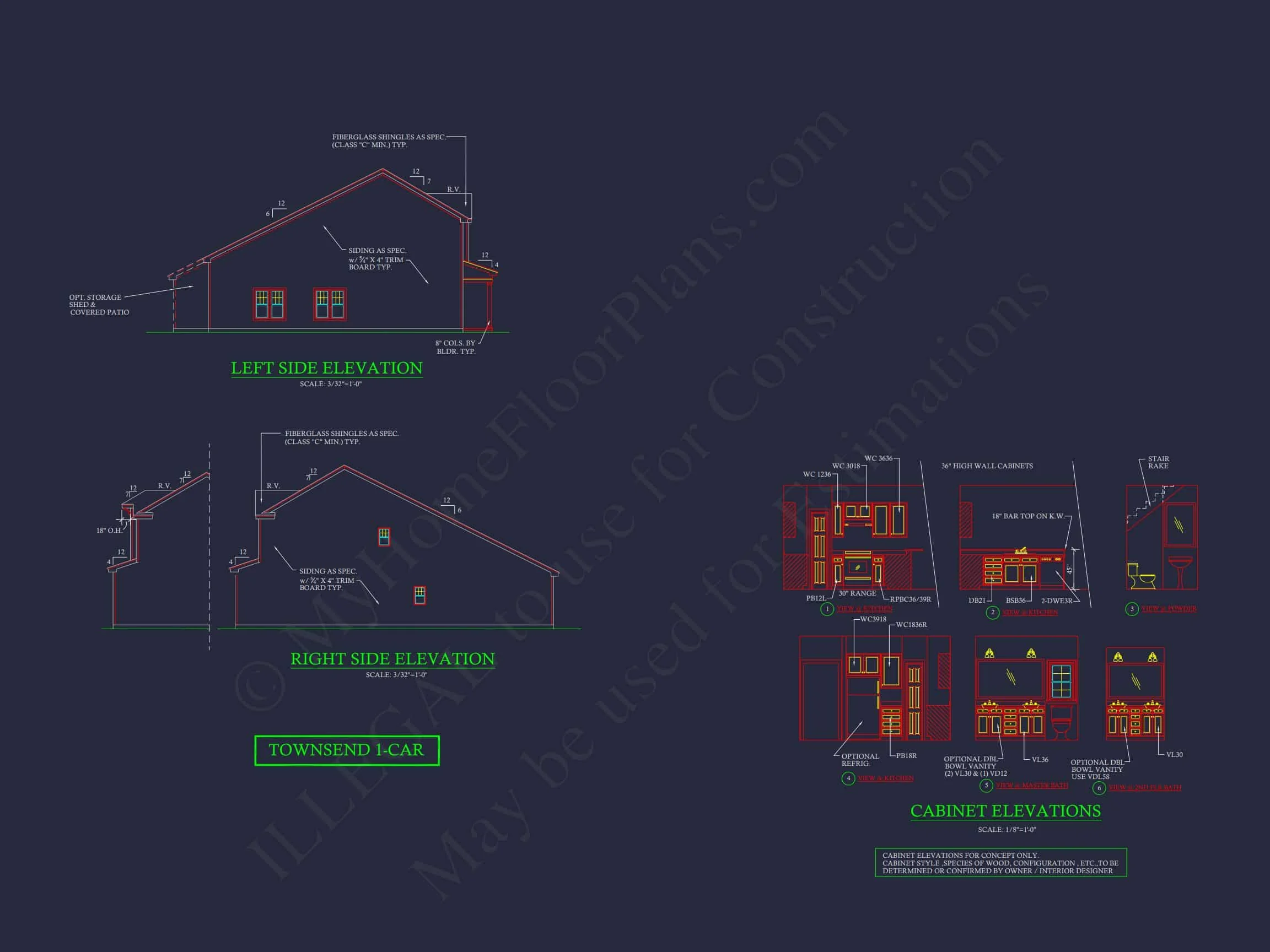 9-1312 HOUSE PLAN -Traditional Home Plan - 3-Bed, 2-Bath, 1,566 SF 5 CAD & Blueprint