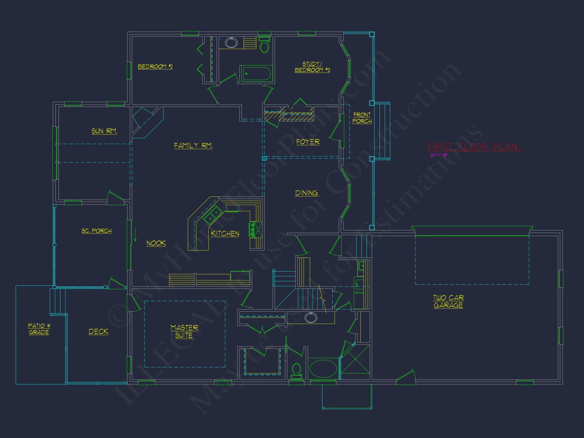 Spacious 2-Story house Plan with 3 Bedrooms and Bonus Room