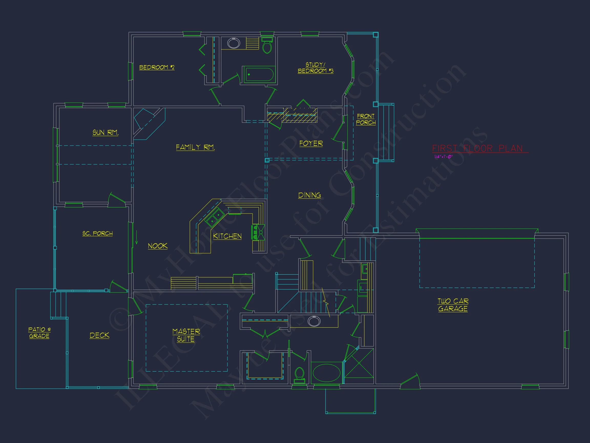 9-1291 HOUSE PLAN -Traditional Ranch Home Plan - 3-Bed, 2-Bath, 2,150 SF 6 Spacious 2-Story house Plan with 3 Bedrooms and Bonus Room