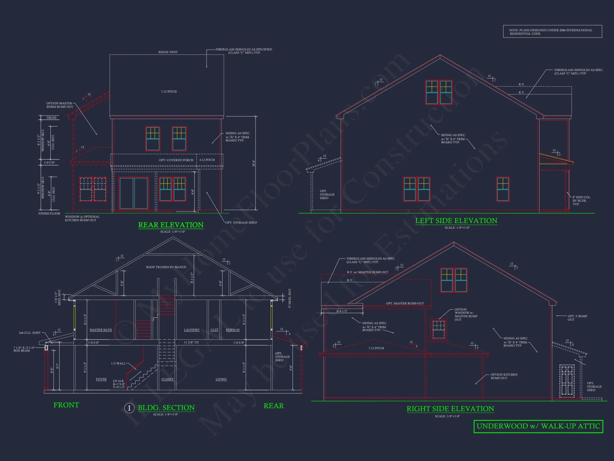 Modern Craftsman house Plan with CAD Floor Plans and Designs